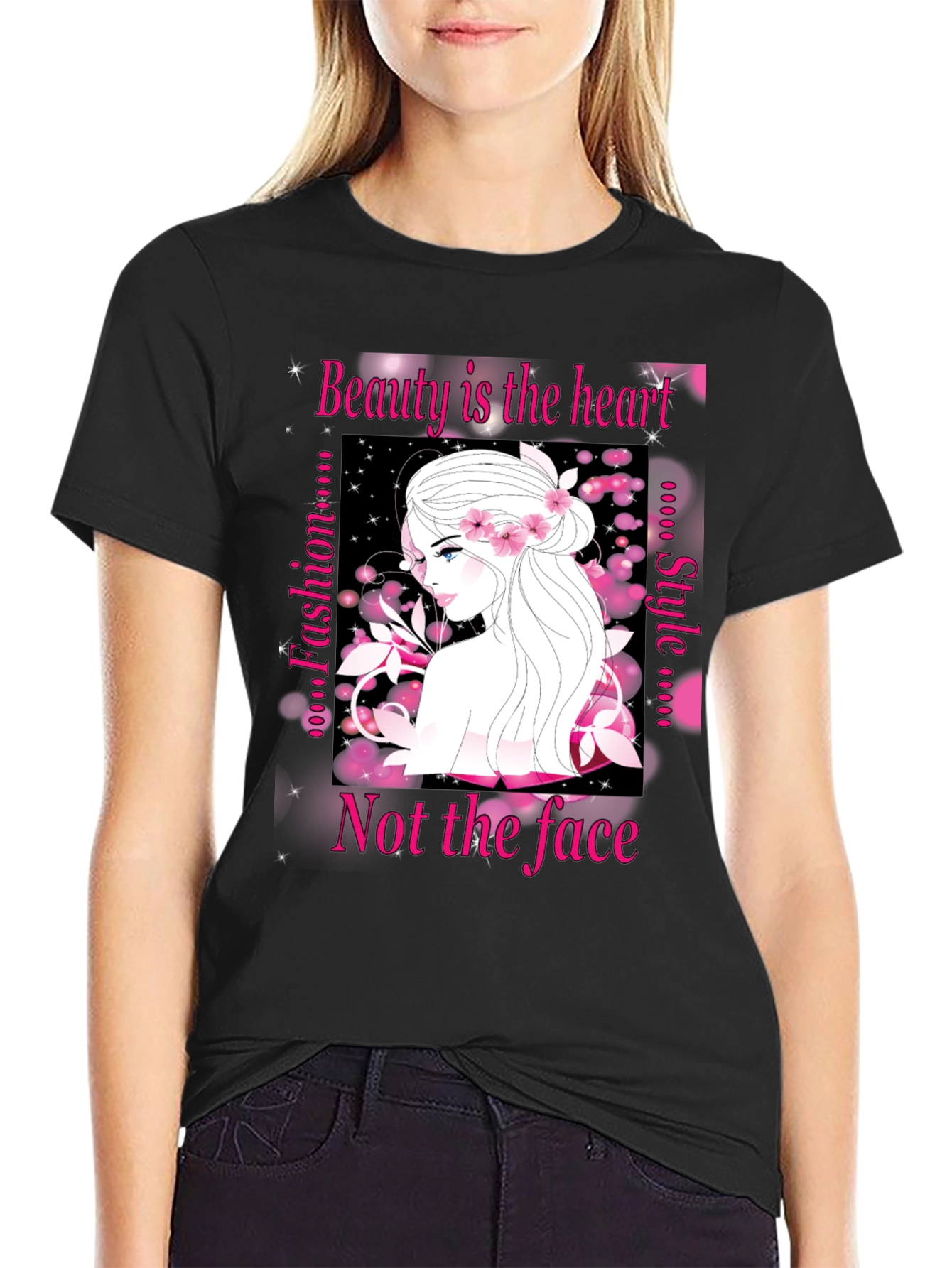 Black Beauty Inside T-Shirt - Fashionable Graphic Tee for Women view 2