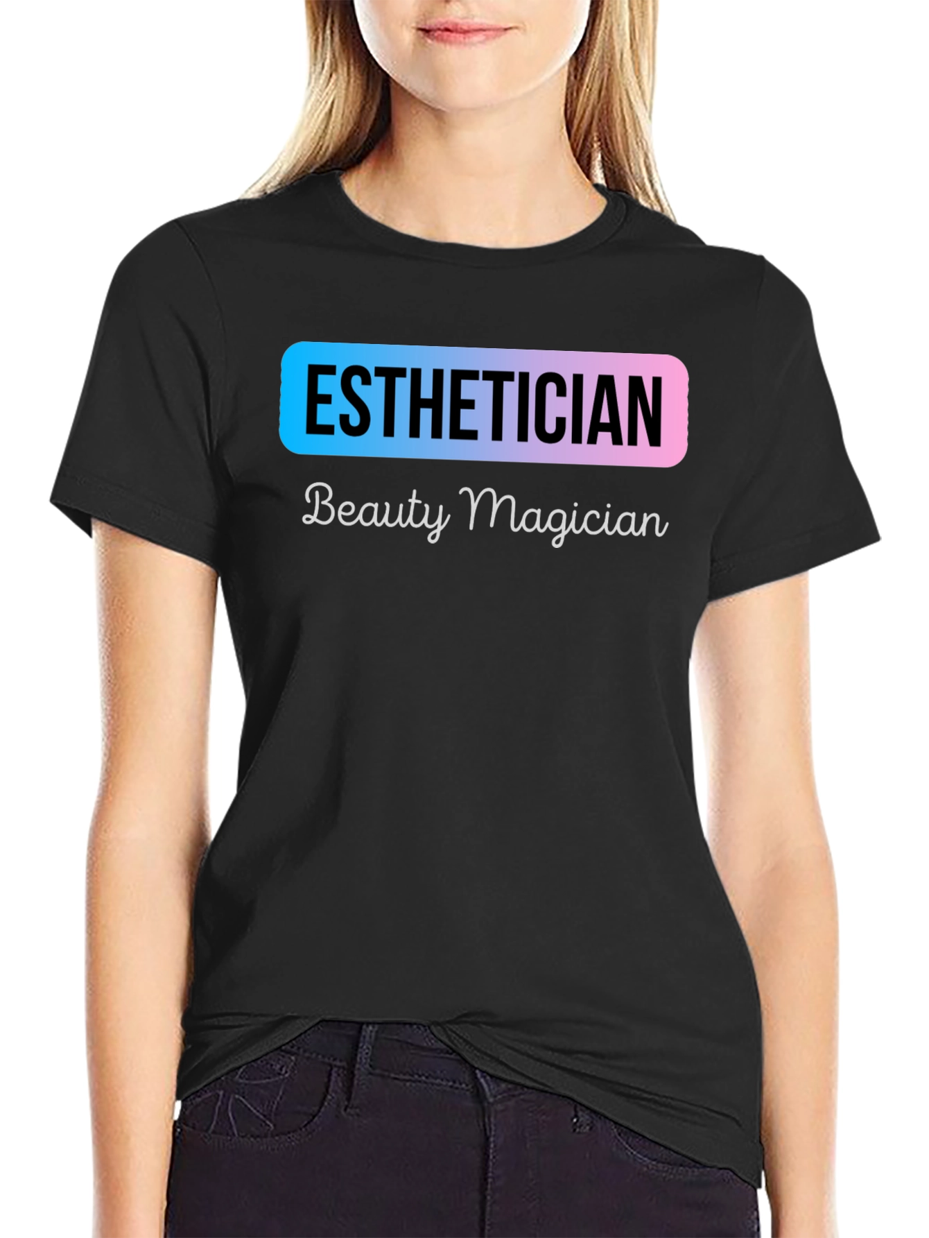 Black Esthetician Beauty Magician T-Shirt - Unisex view 2