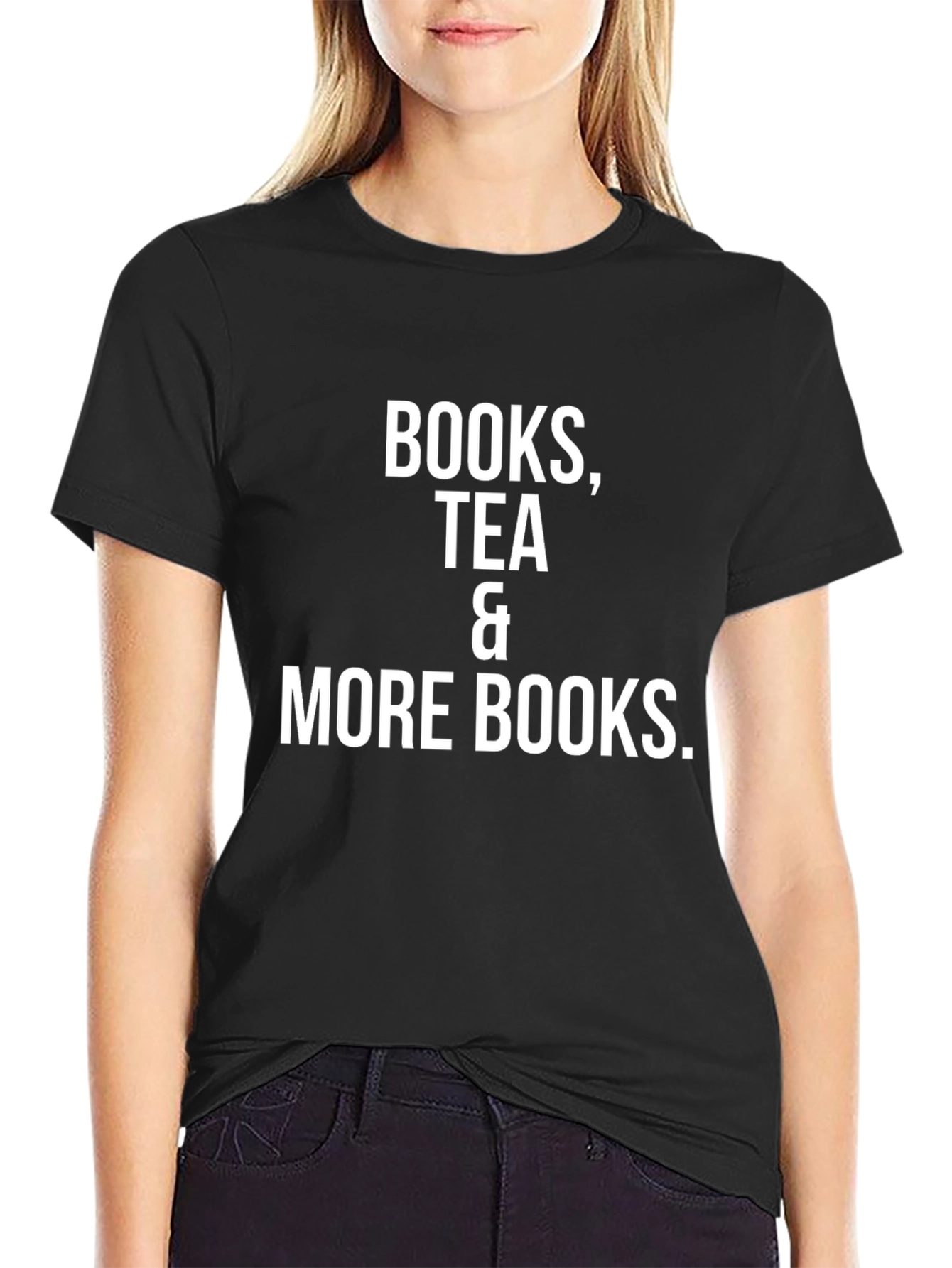 Black Books Tea & More Books T-Shirt view 2