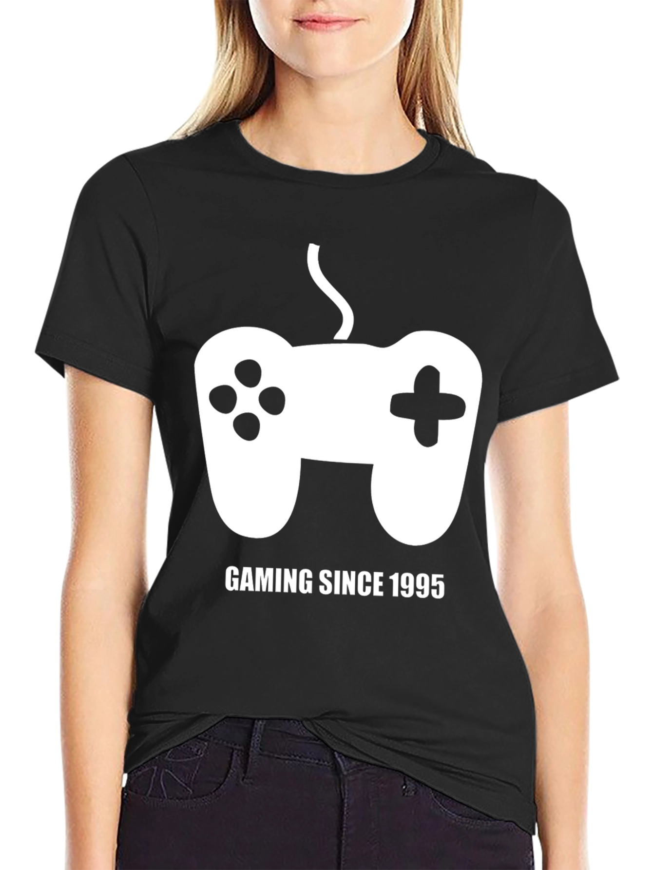 Black Gaming Since 1995 T-Shirt view 2