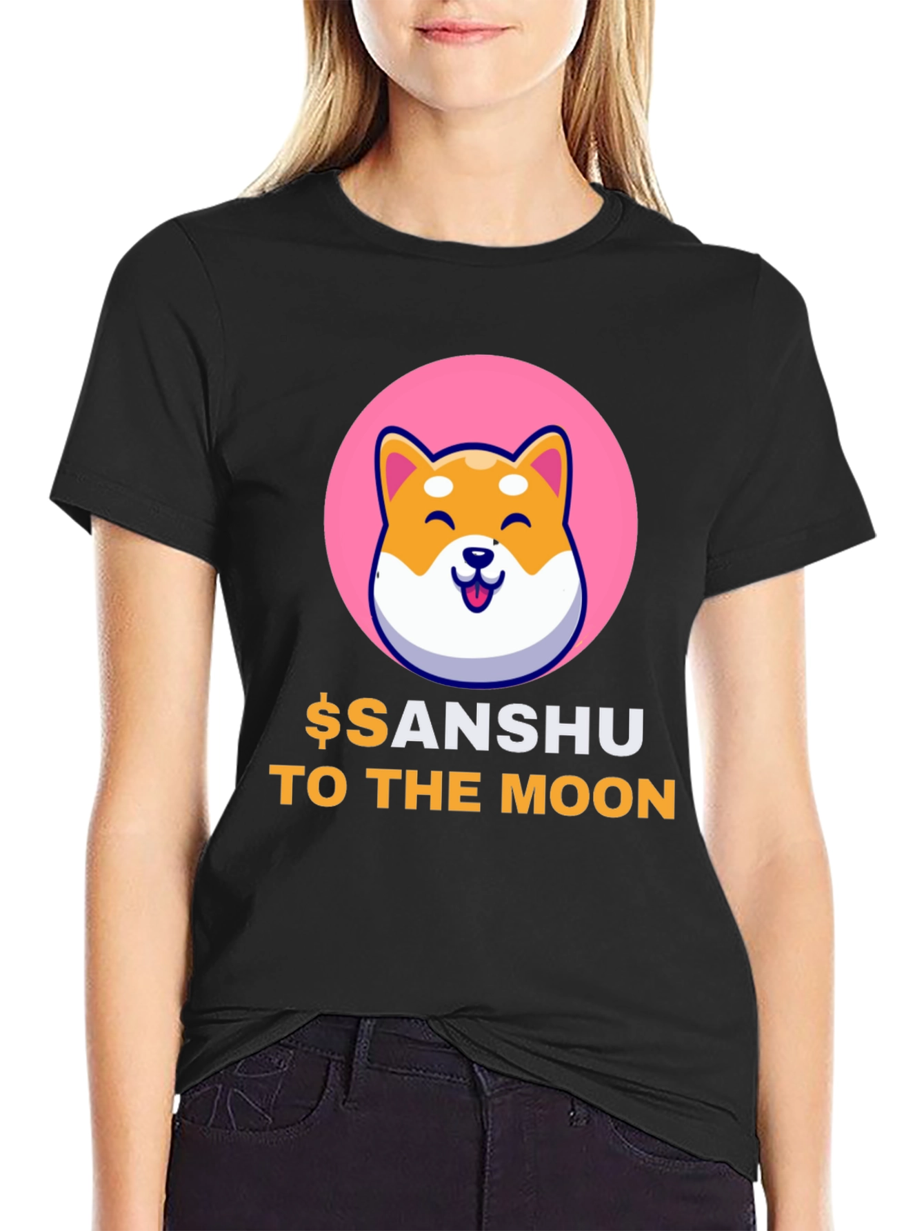Black Sanshu Crypto T-Shirt - To the Moon! view 2
