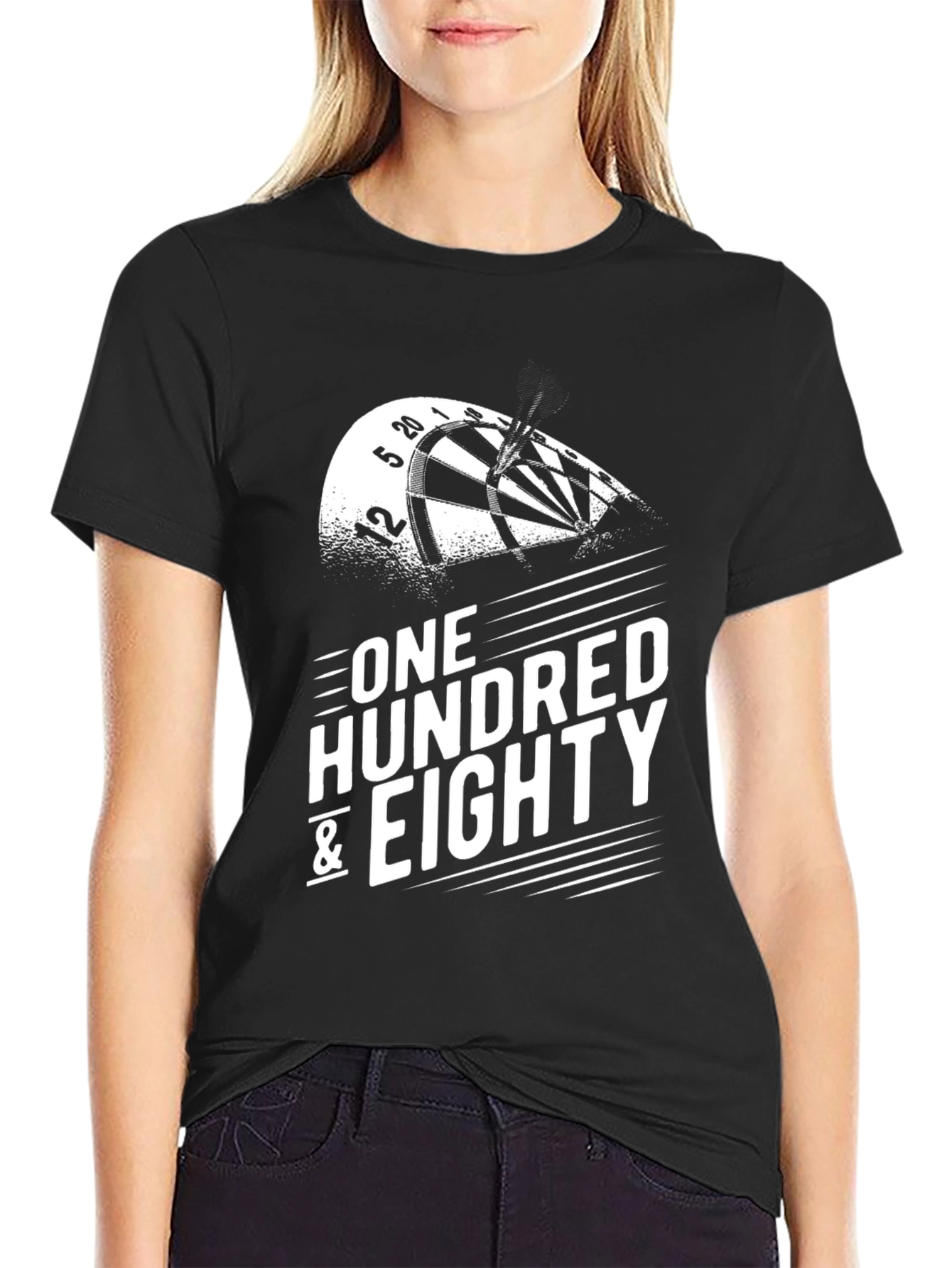 Black One Hundred & Eighty Dart T-Shirt view 2