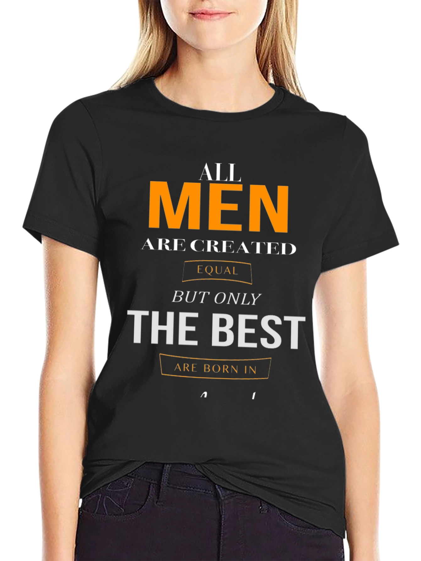 Black All Men Are Created Equal Graphic T-Shirt view 2