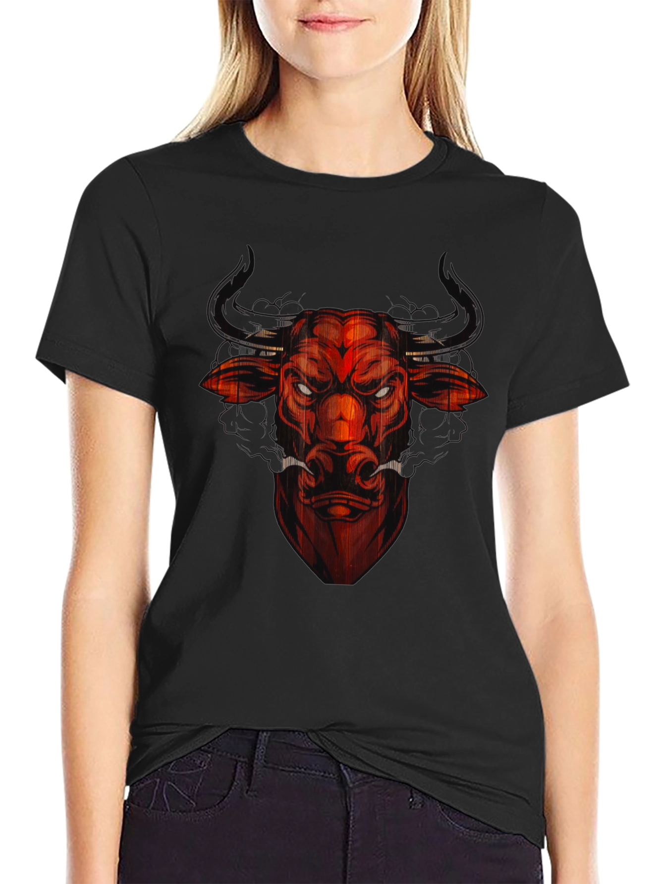Black Red Bull Graphic Tee - Men's Black T-Shirt view 2