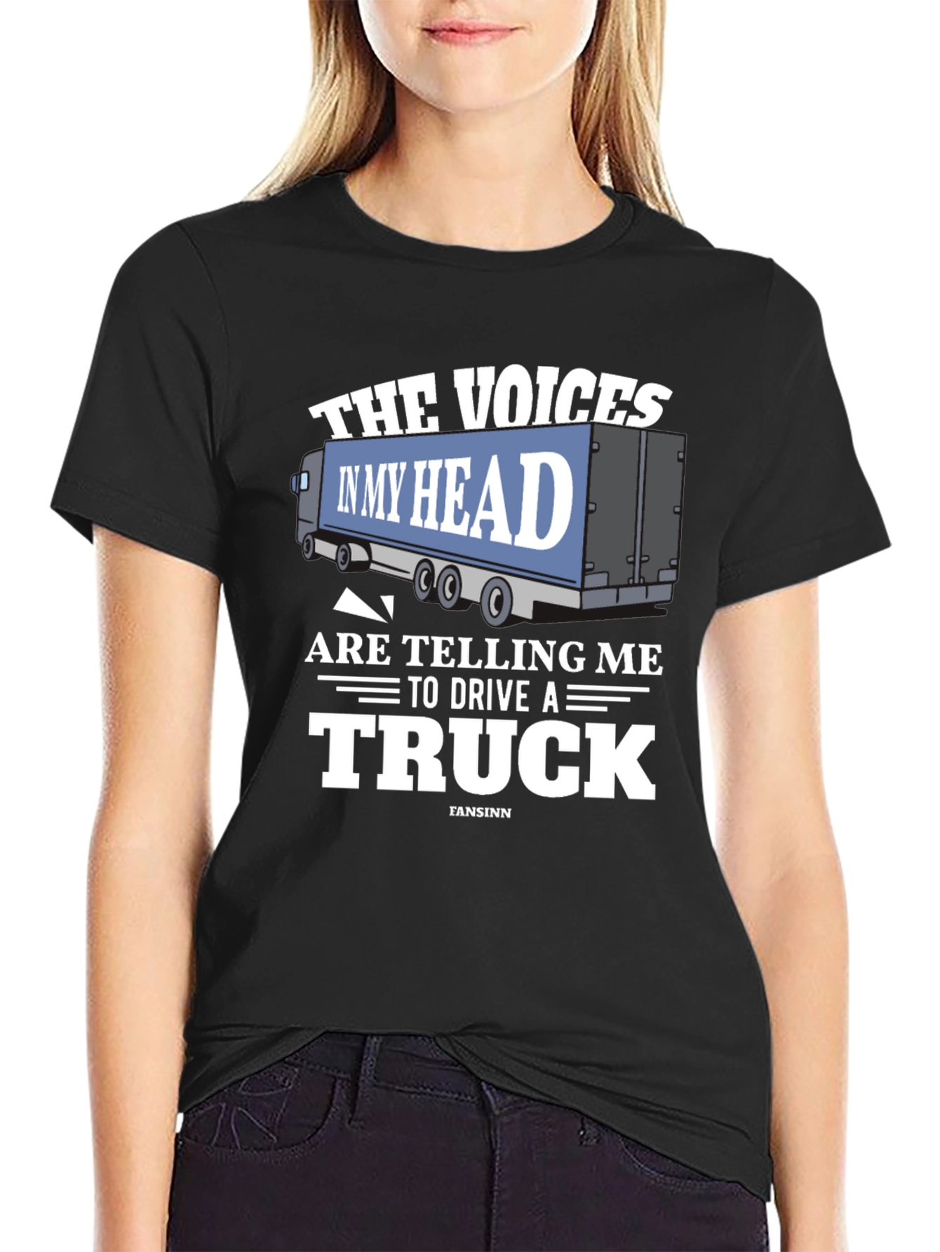 Black Voices in My Head Trucker T-Shirt view 2