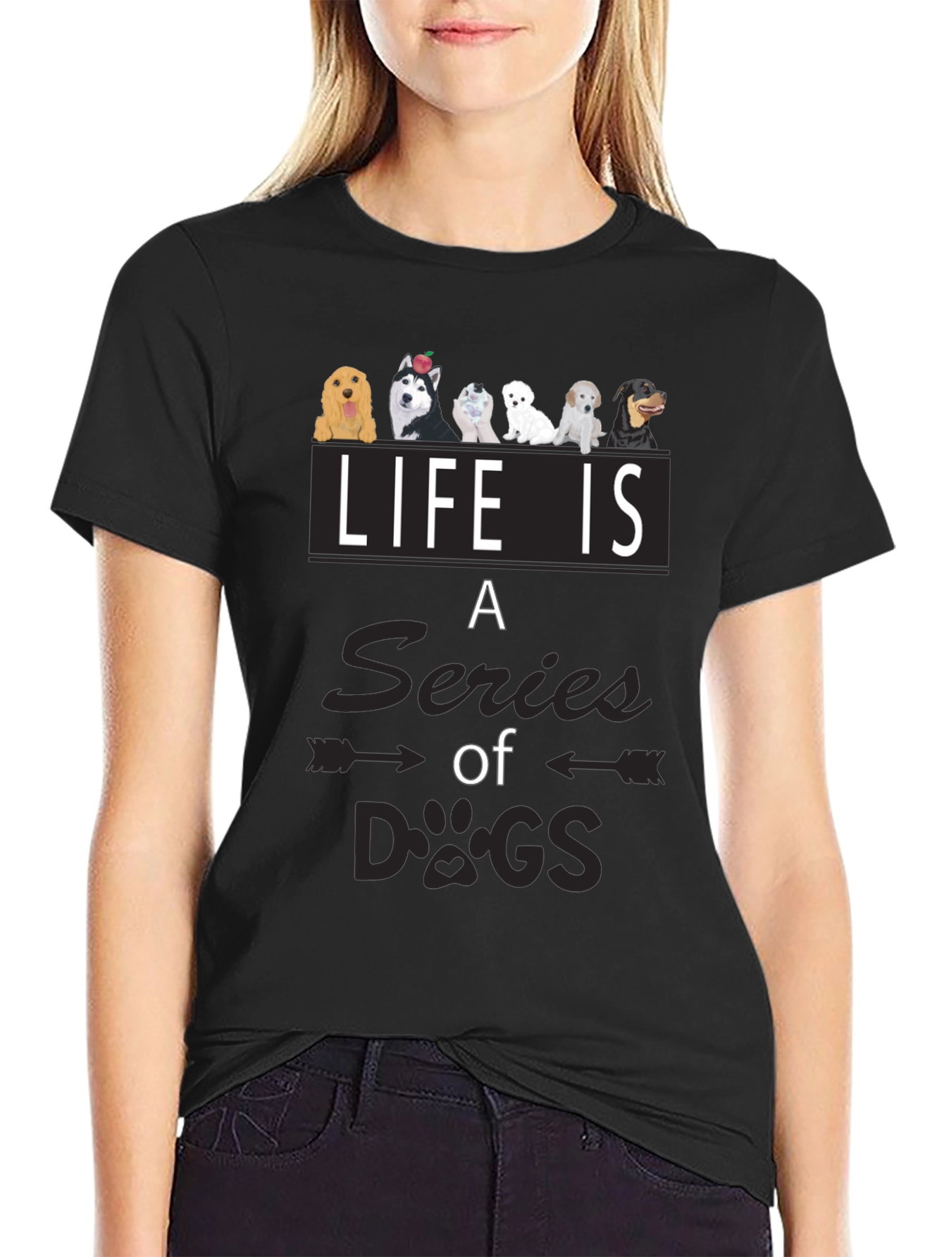 Life is a Series of Dogs Graphic T-Shirt - 2