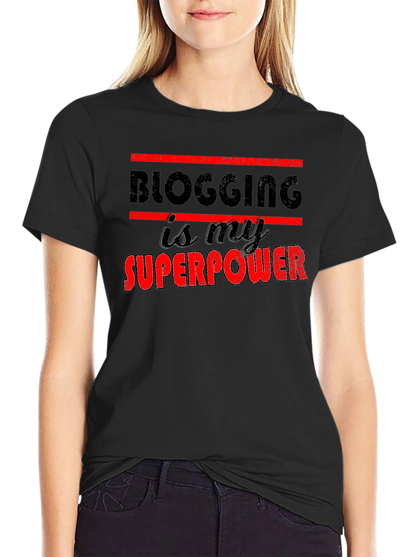 Blogging is My Superpower Graphic T-Shirt - 2