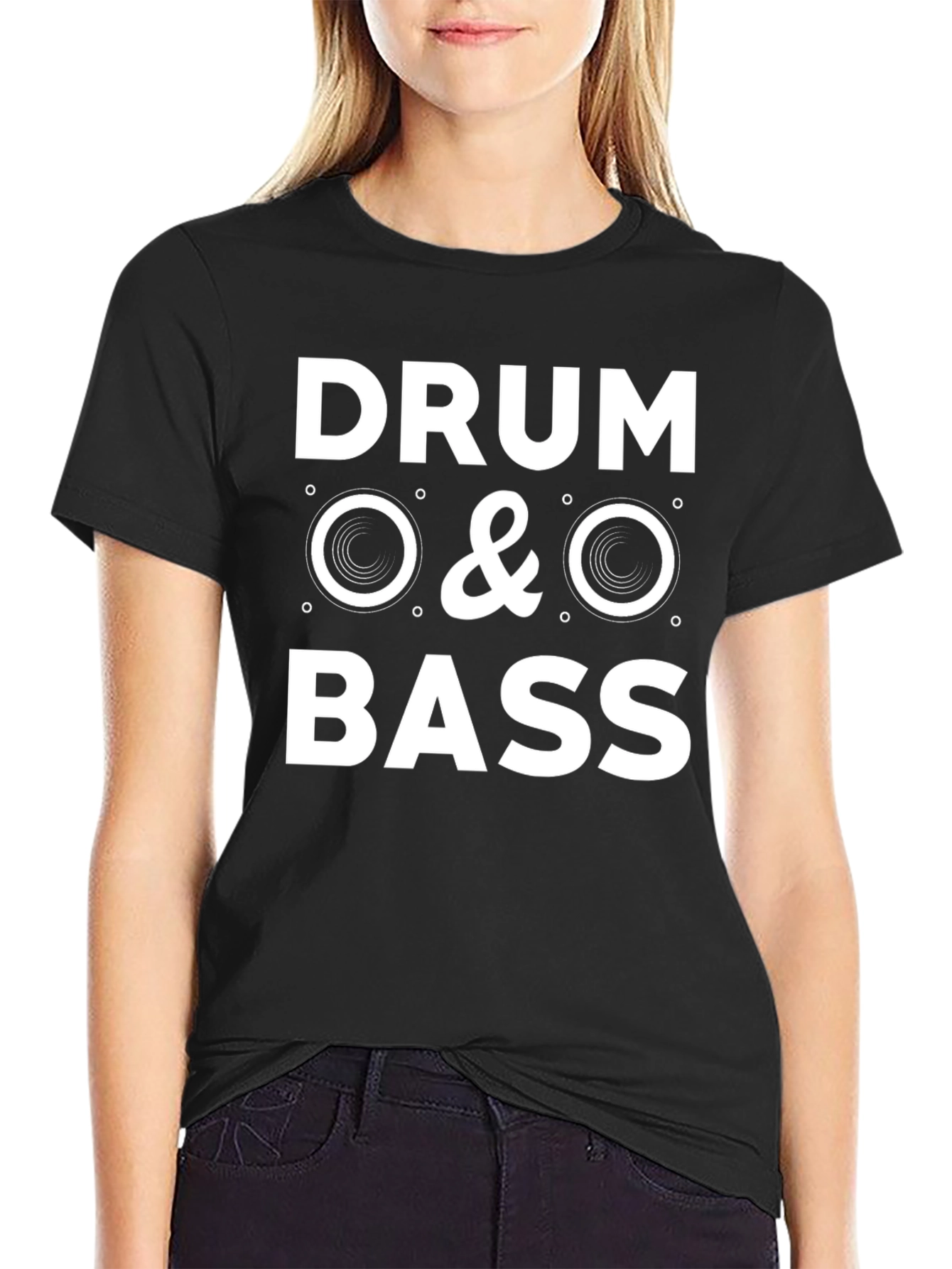 Black Drum & Bass Graphic T-Shirt - Music Lover Tee view 2