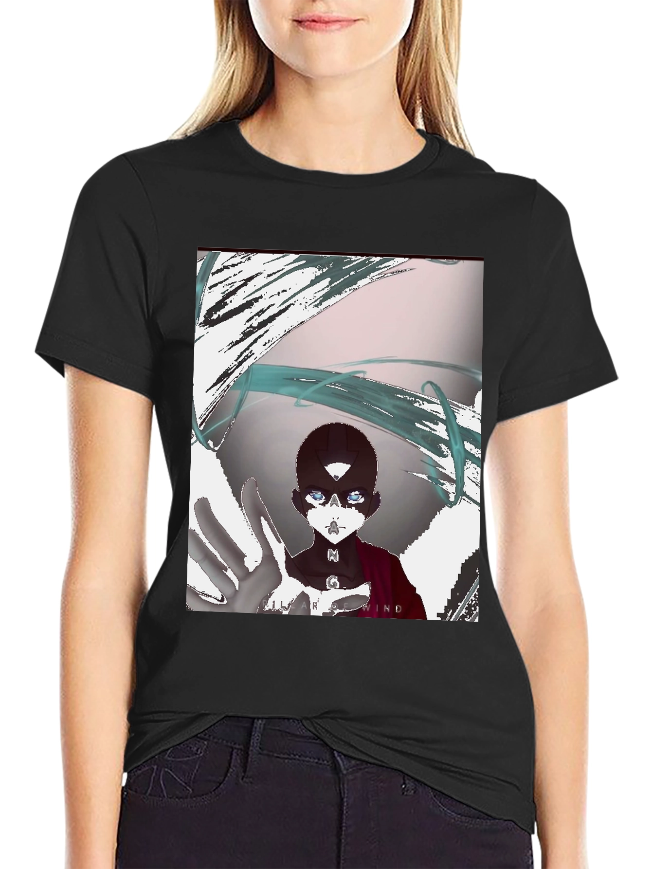 Black Anime Graphic T-Shirt - Unique Design view 2