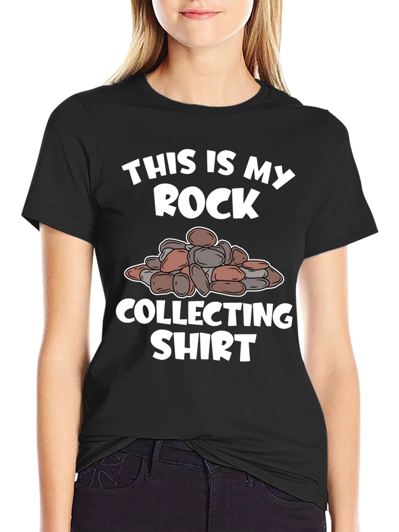 Black Rock Collecting Shirt - Funny Rockhound Tee view 2