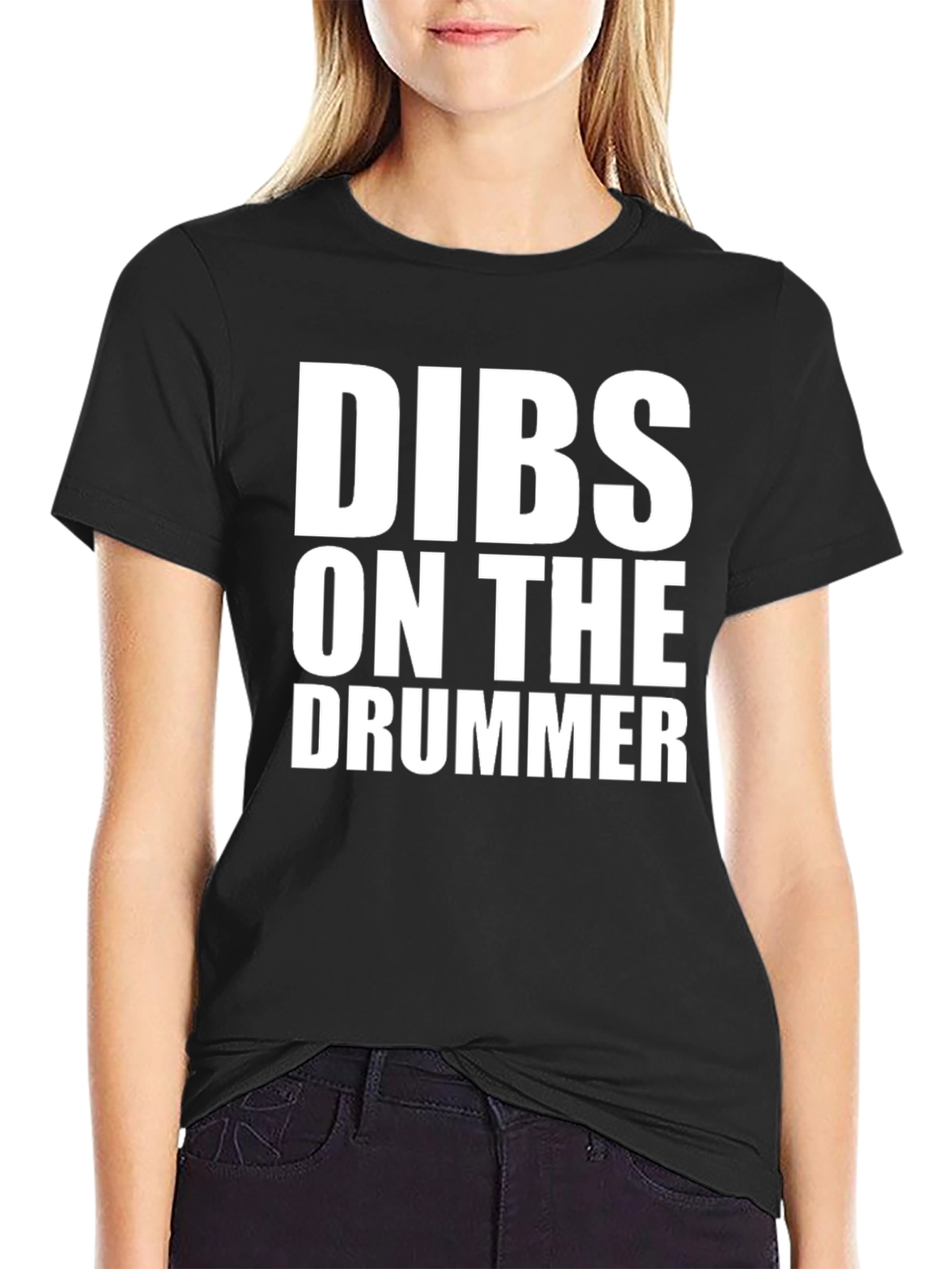 Black Dibs on the Drummer Black T-Shirt view 2
