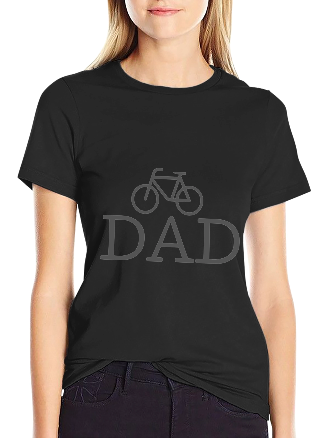 Black Dad Bike Graphic T-Shirt - Cool Father's Day Gift view 2