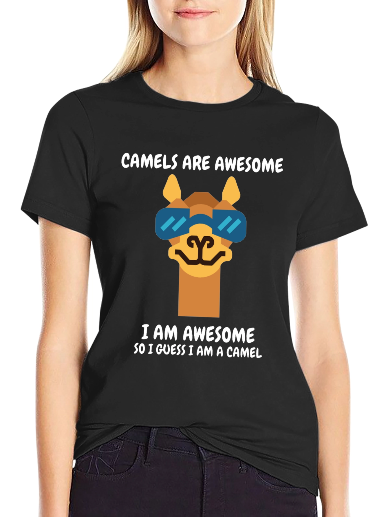 Black Camels Are Awesome T-Shirt view 2