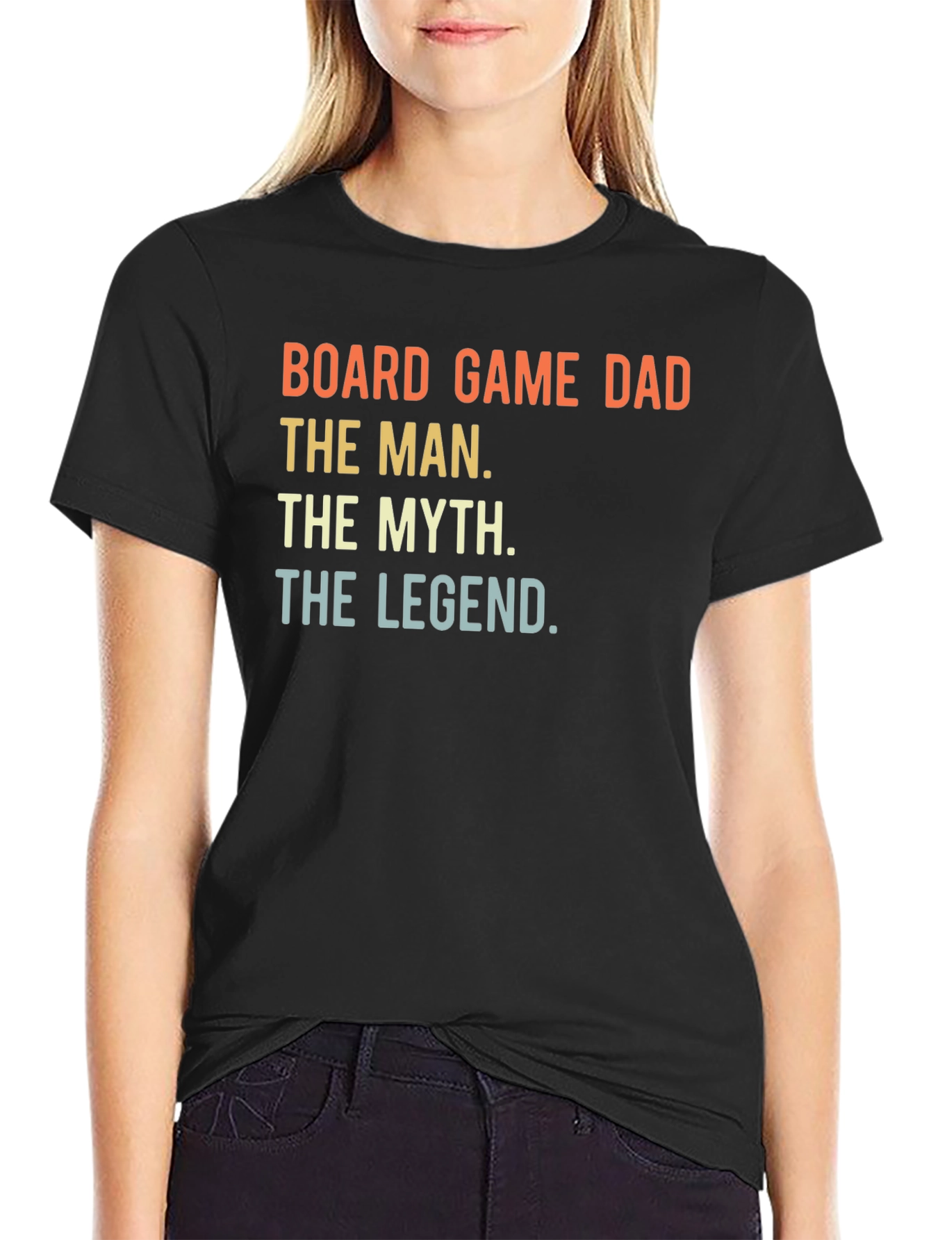 Black Board Game Dad T-Shirt - The Man, The Myth, The Legend view 2