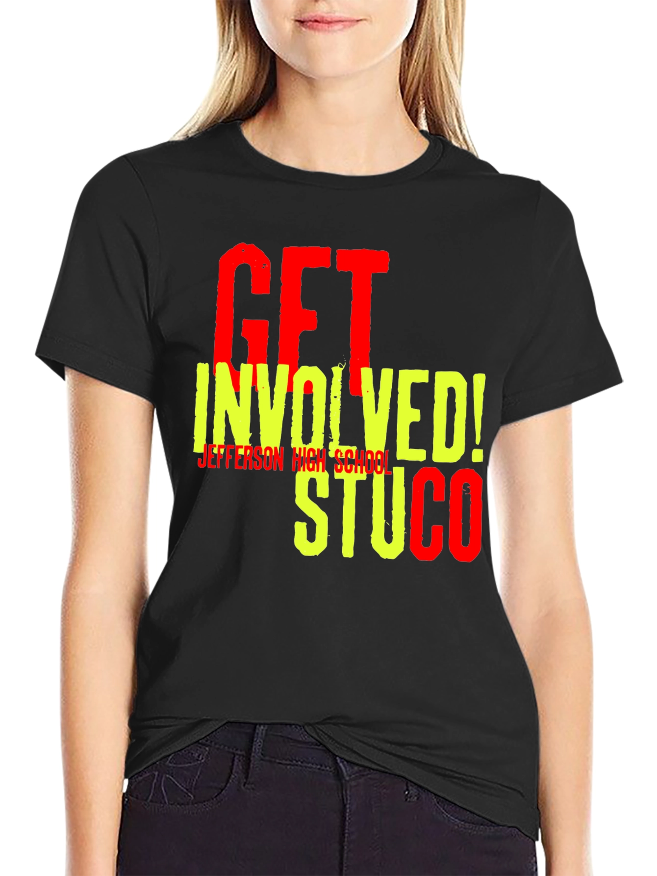 Black Get Involved STUCO T-Shirt - Jefferson High view 2
