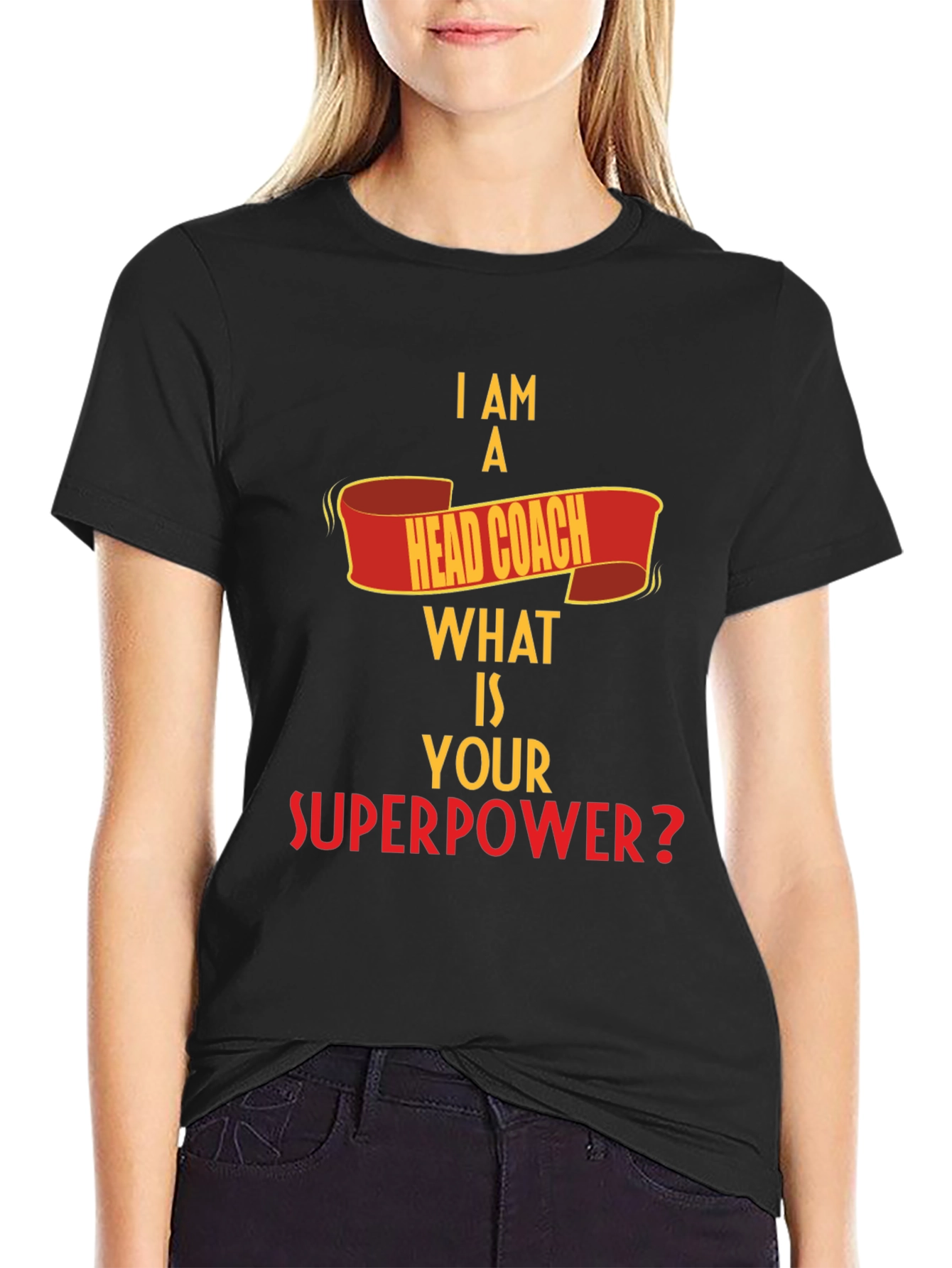 Black Head Coach Superpower T-Shirt view 2