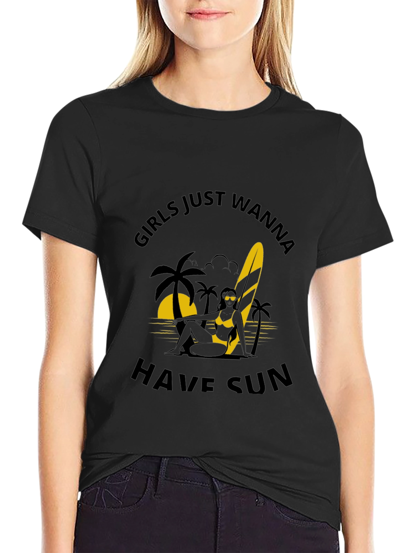 Black Girls Just Wanna Have Sun T-Shirt view 2