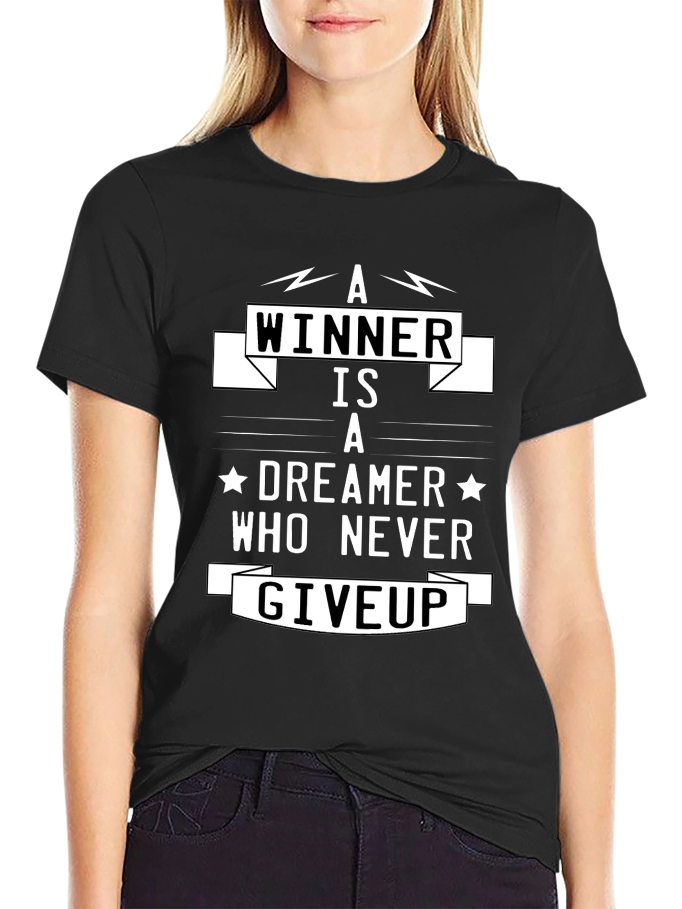 Winner Dreamer Never Give Up Graphic Tee - 2