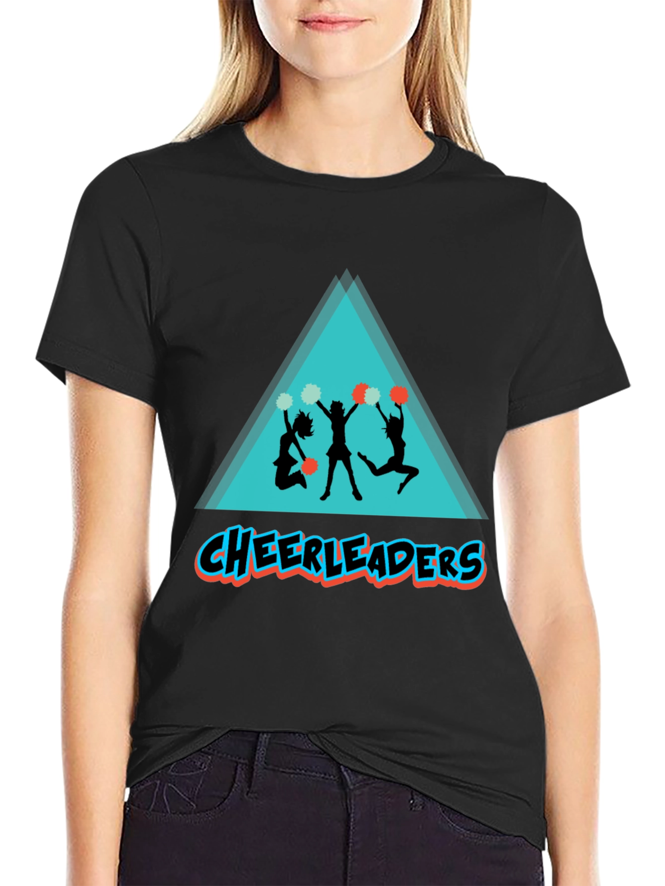 Black Cheerleaders Graphic Tee - Black T-Shirt view 2