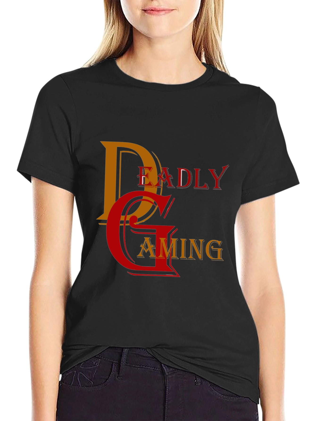 Black Deadly Gaming T-Shirt - Stylish Gamer Apparel view 2