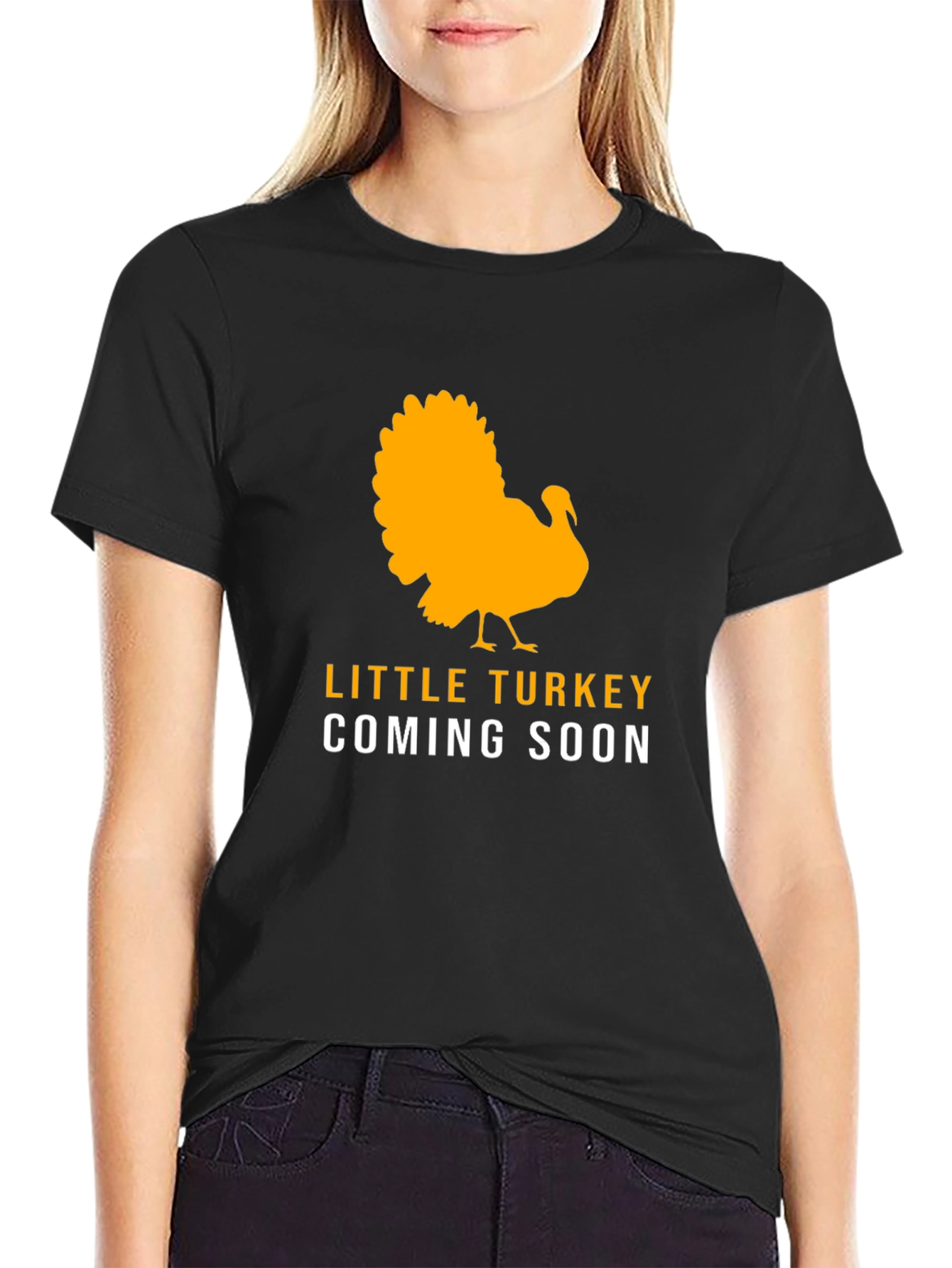 Black Little Turkey Coming Soon Black T-Shirt view 2
