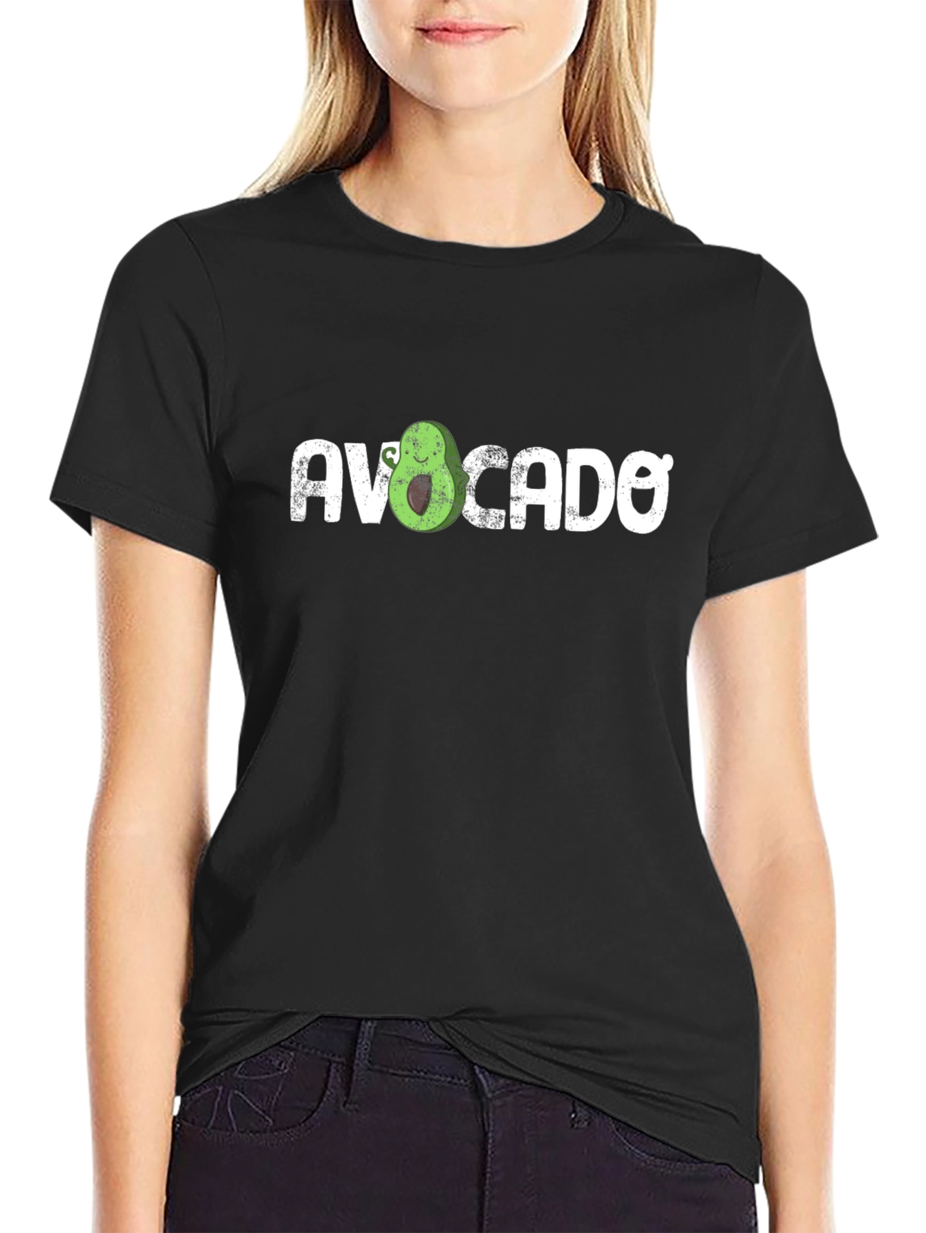 Black Avocado Graphic T-Shirt - Funny Foodie Tee view 2