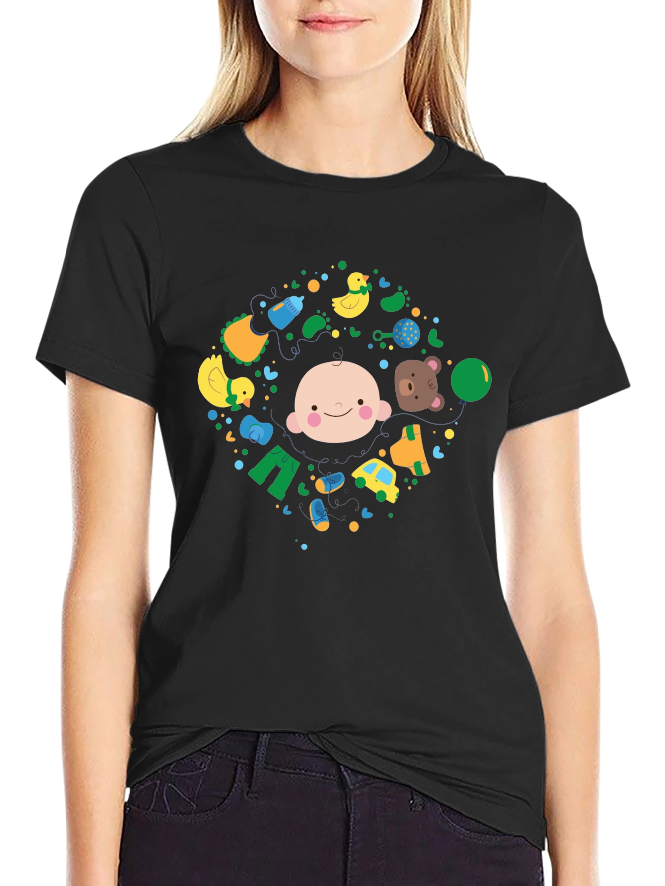 Baby Circle Graphic Tee - Black - 2
