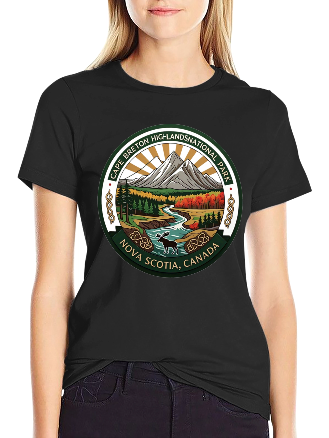 Black Cape Breton Highlands National Park T-Shirt view 2