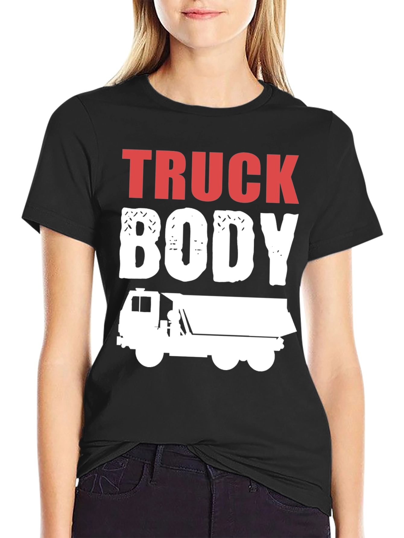 Black Truck Body T-Shirt - Men's Funny Graphic Tee view 2