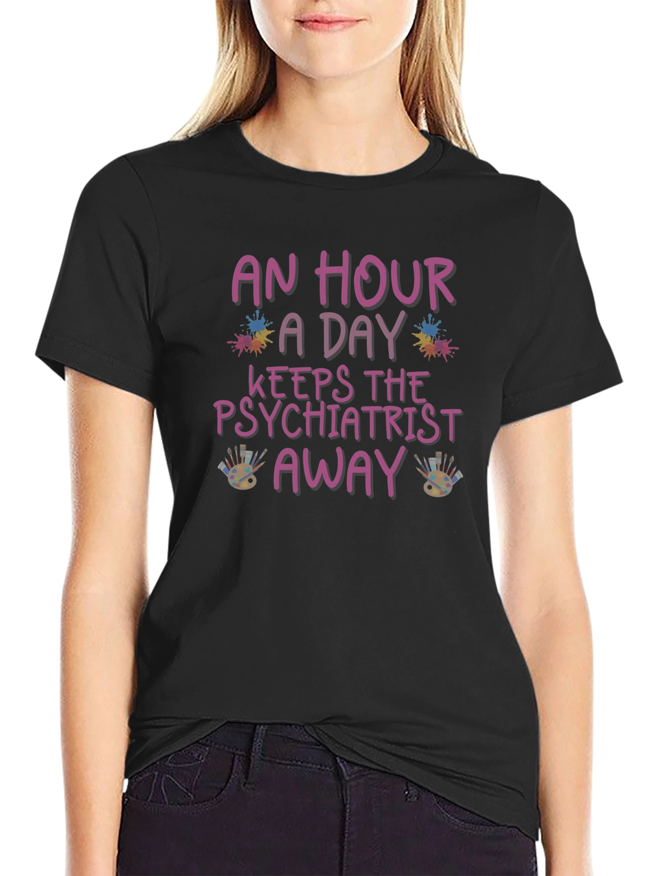 Black Art Therapy T-Shirt: An Hour a Day view 2