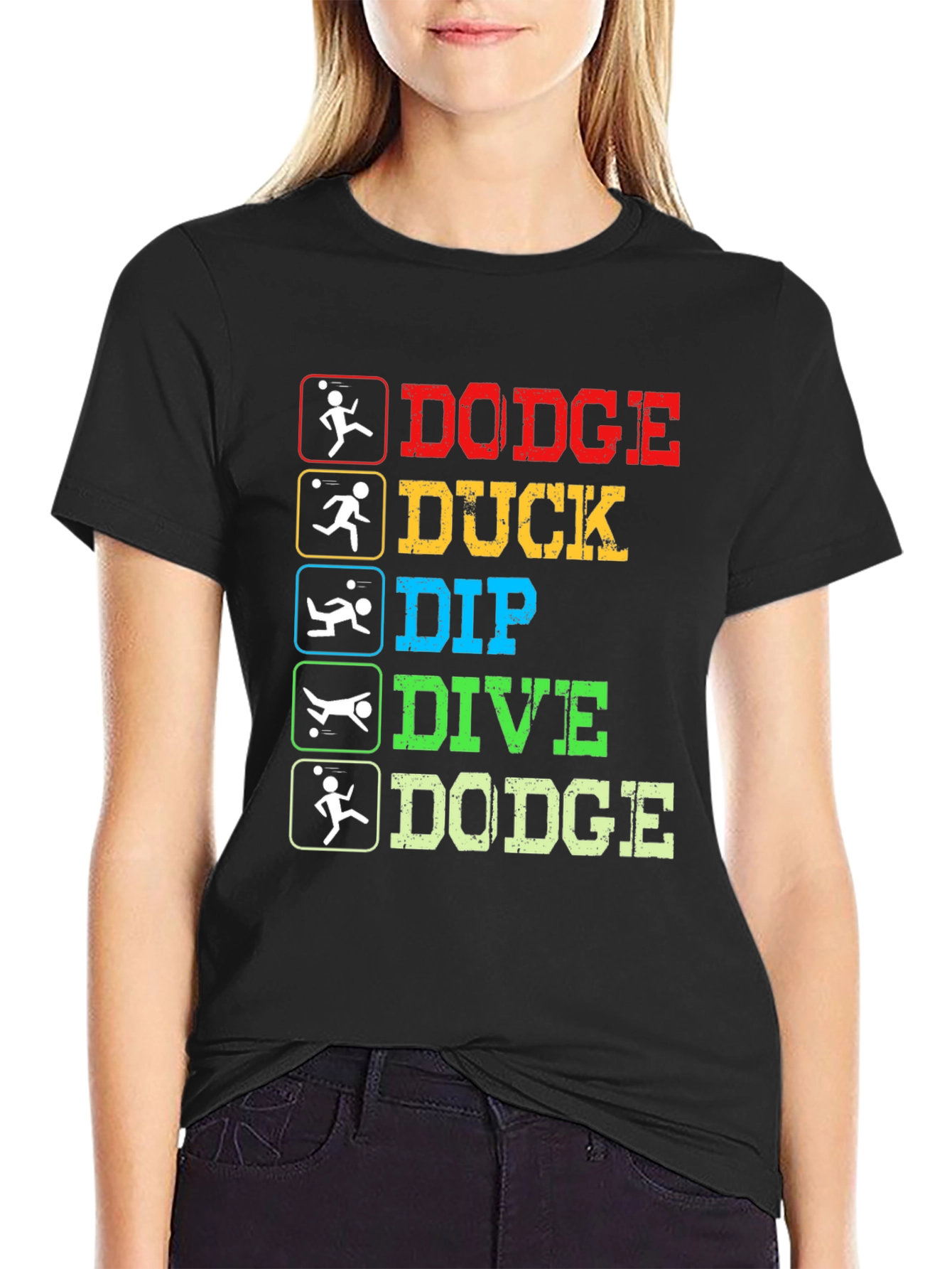 Black Dodge Duck Dip Dive Dodge T-Shirt view 2