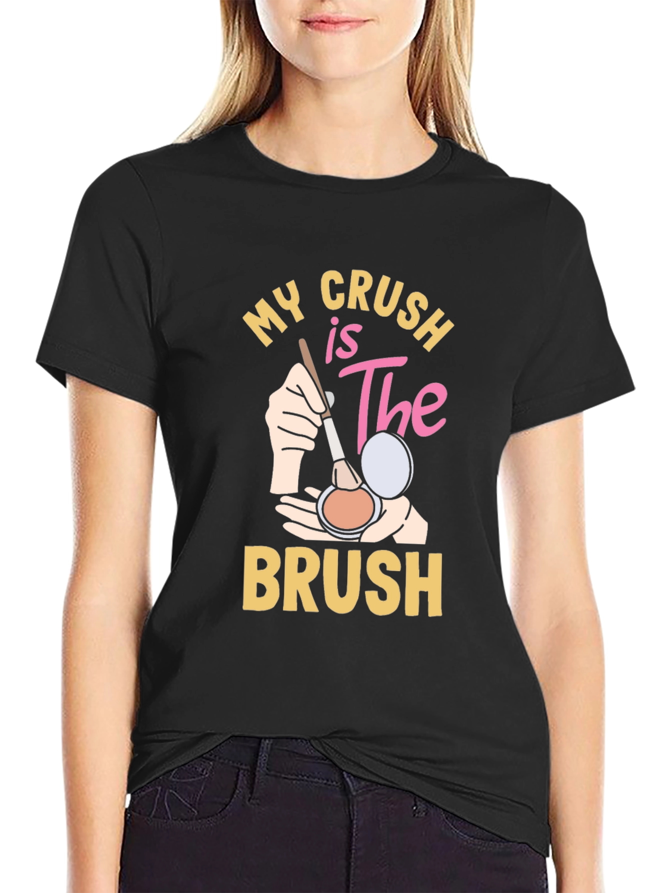 My Crush is The Brush T-Shirt - Makeup Lover Tee - 2