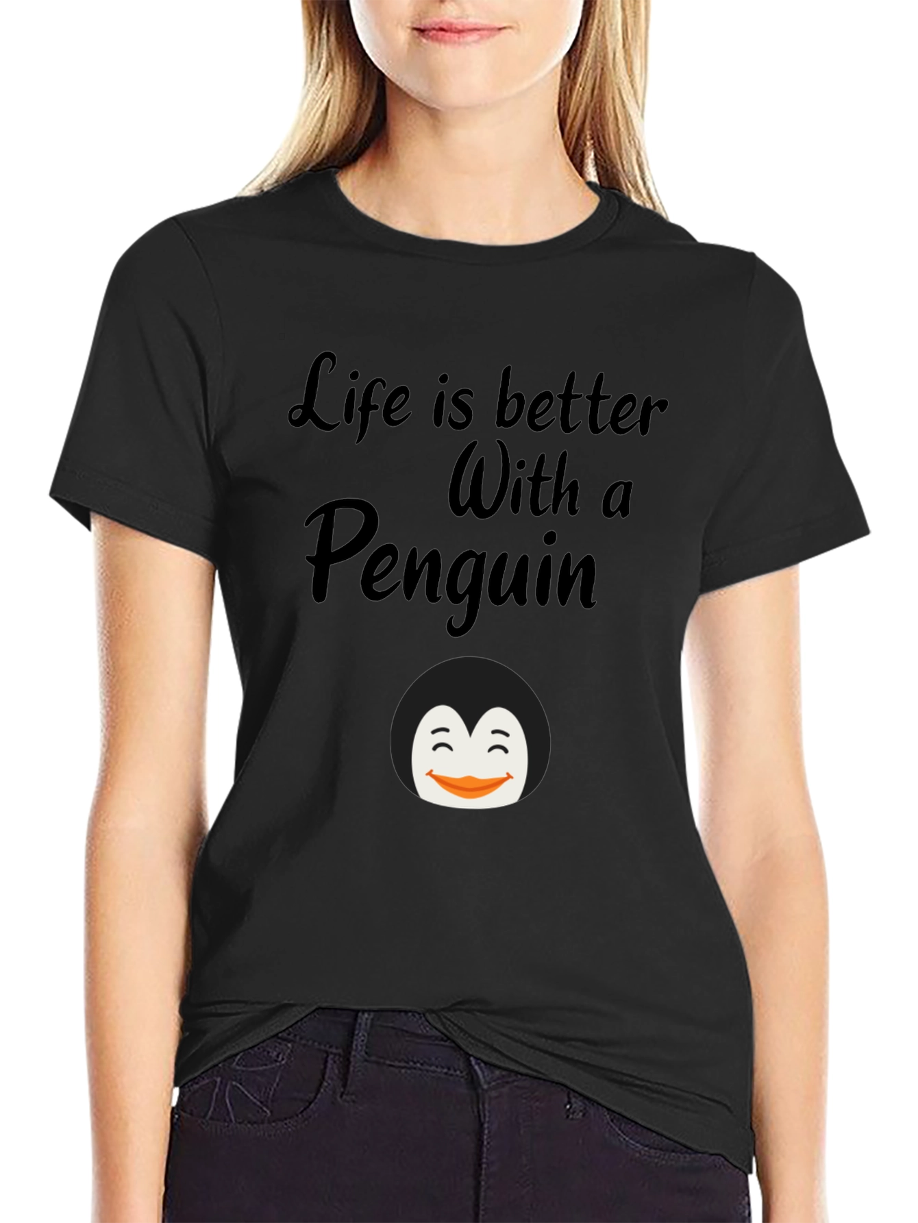 Black Life is Better With a Penguin T-Shirt view 2