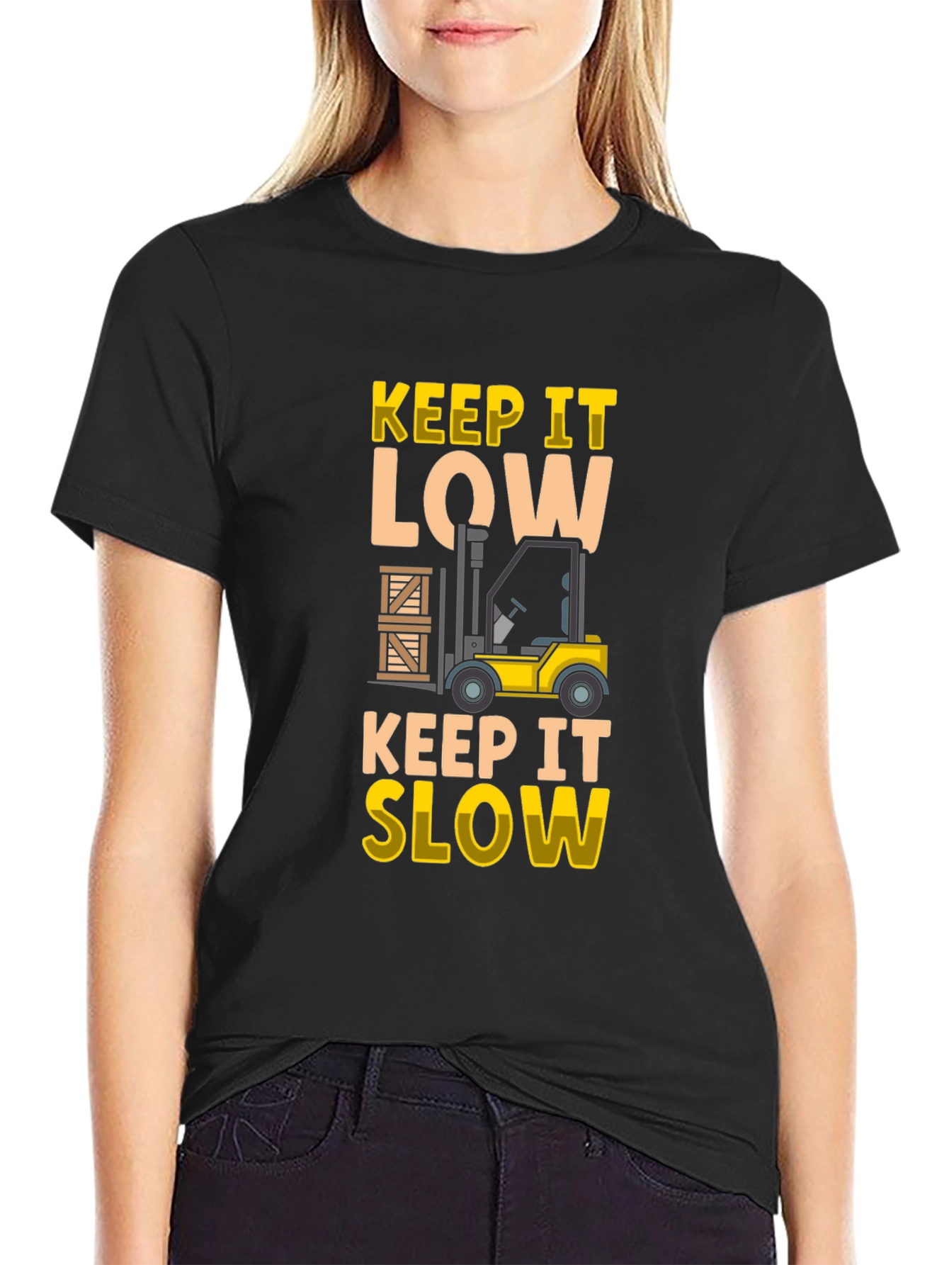 Black Keep It Low, Keep It Slow Black T-Shirt view 2