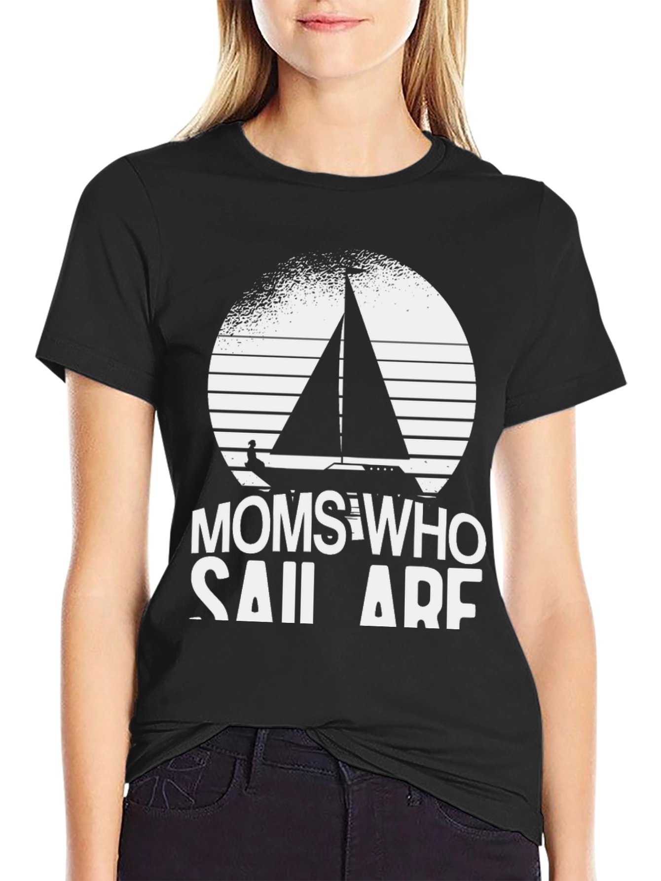 Black Moms Who Sail Are Awesome T-Shirt view 2