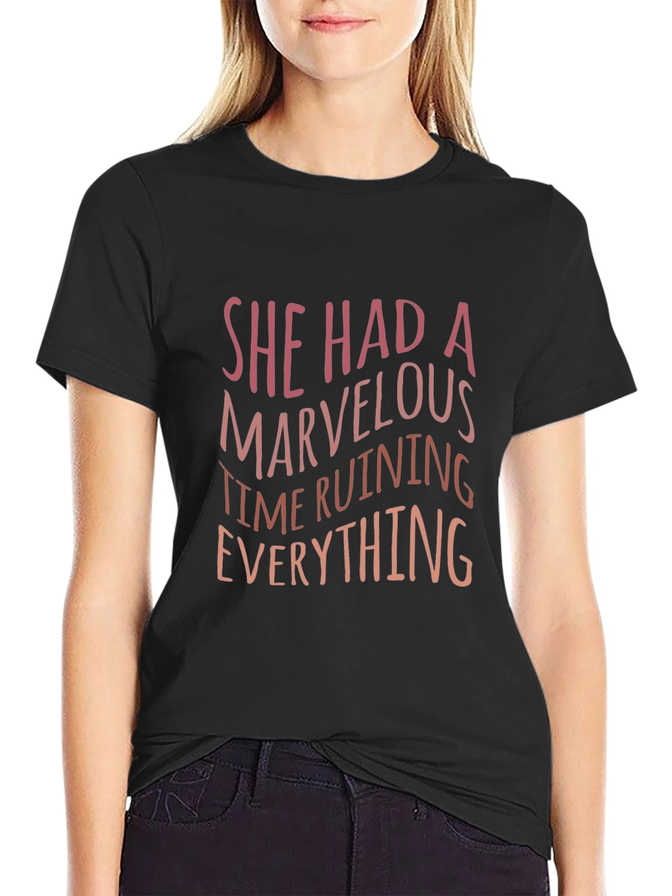 Black She Had a Marvelous Time T-Shirt view 2