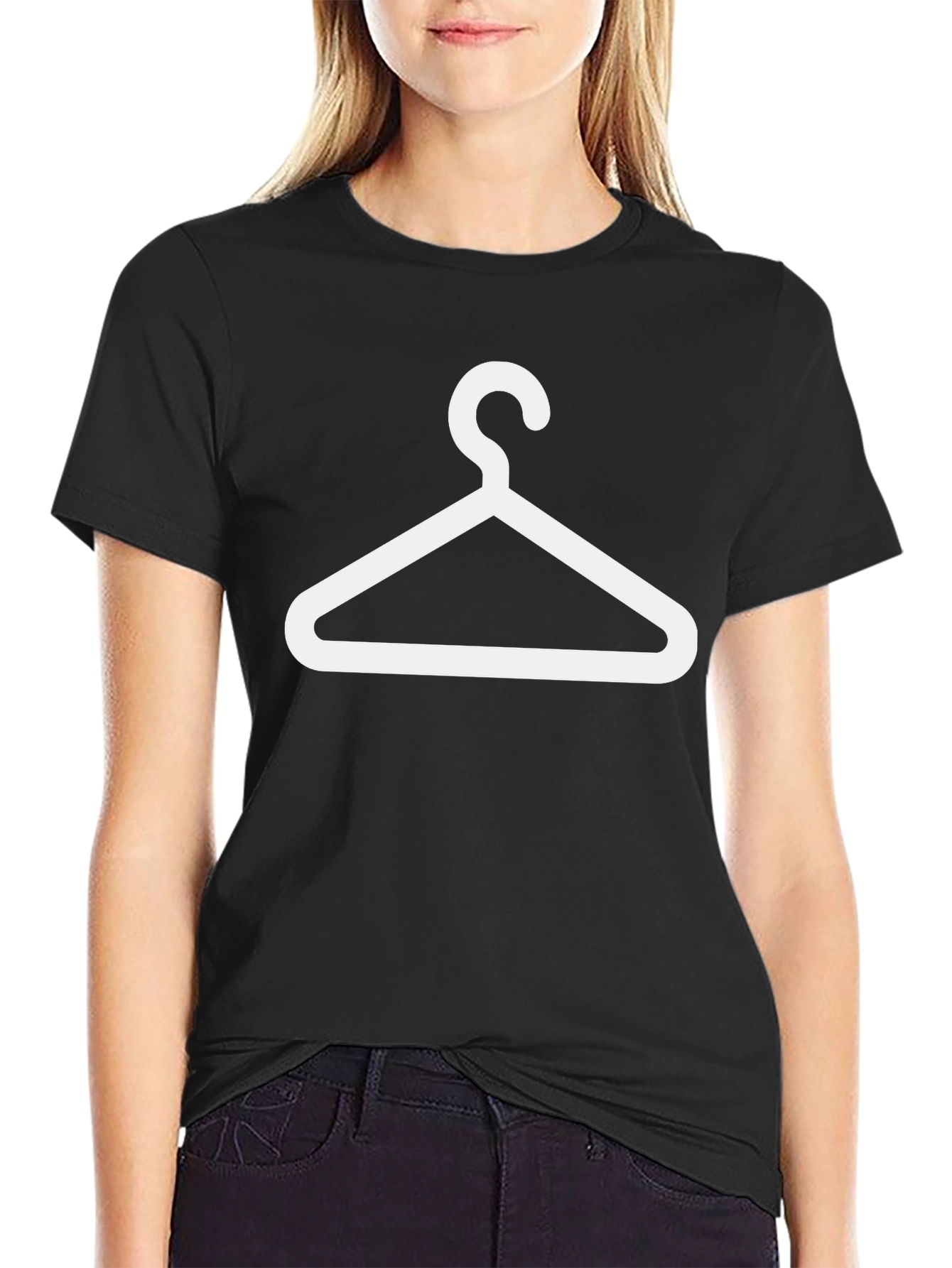 Black Hanger Graphic T-Shirt - Black Unisex Tee view 2