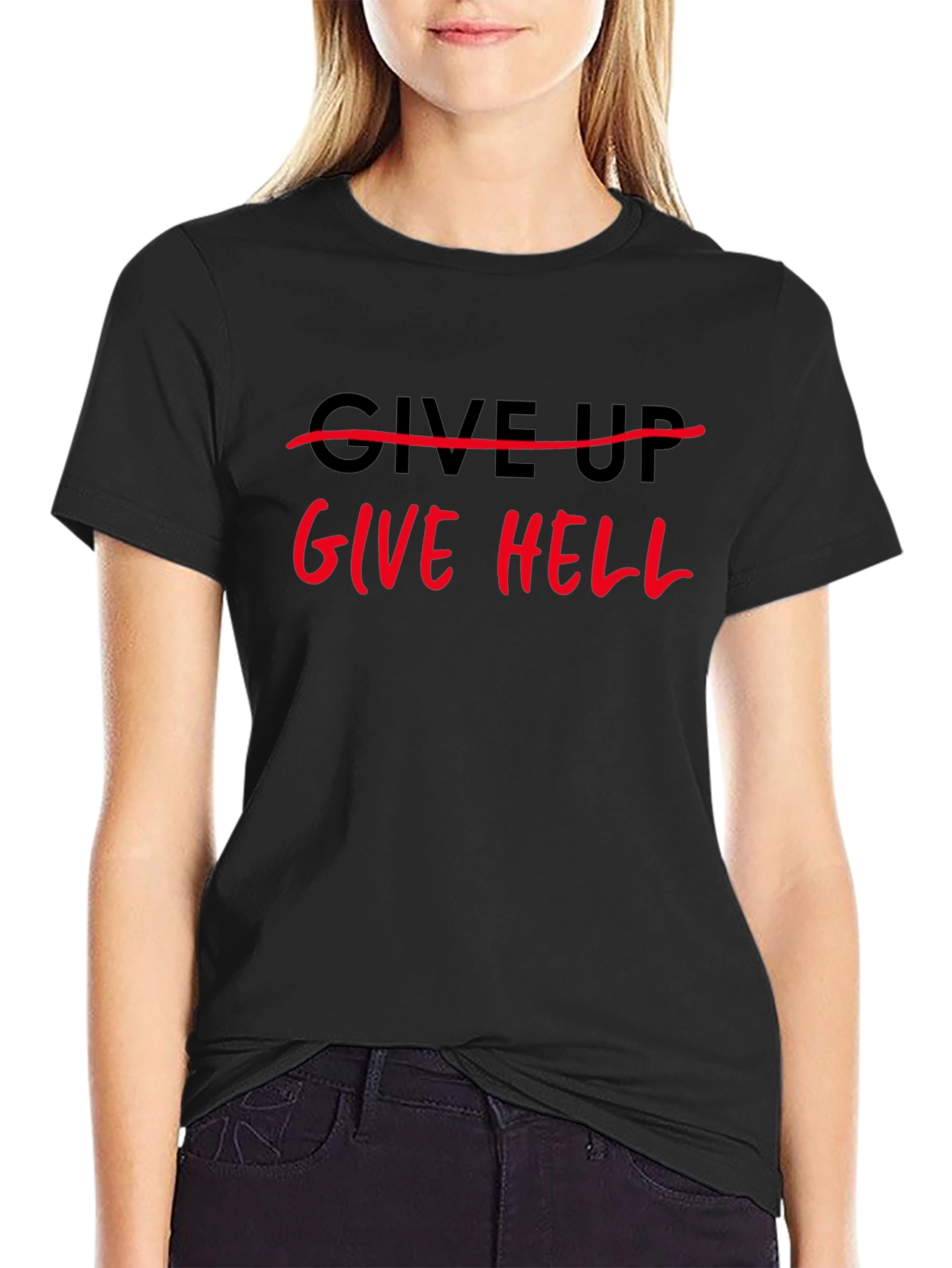 Black Give Hell Black T-Shirt view 2