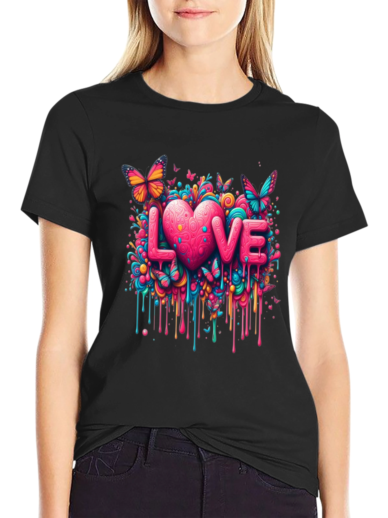 Love Drip Graphic Tee - Colorful Valentine Shirt - 2