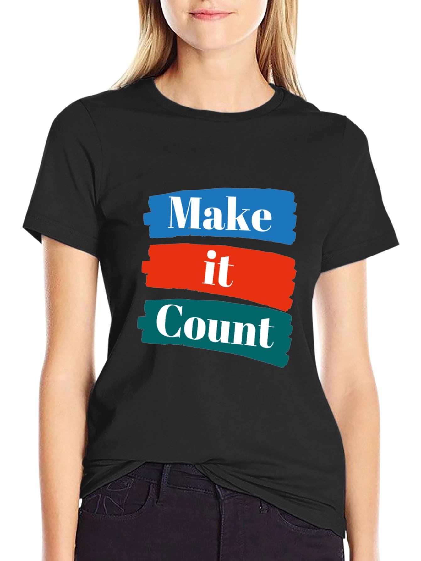 Black Make it Count Graphic T-Shirt view 2