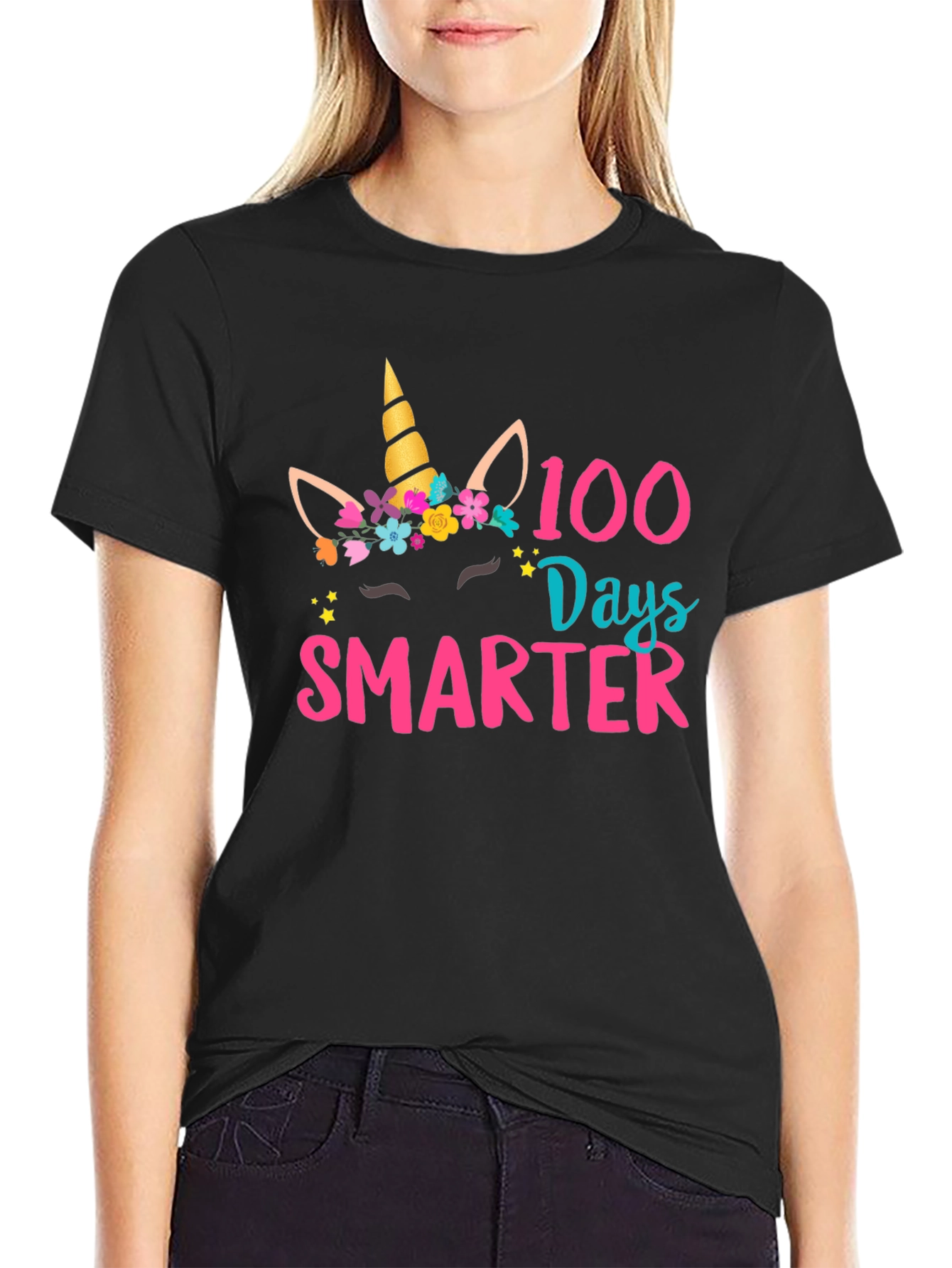 100 Days Smarter Unicorn Graphic T-Shirt - 2