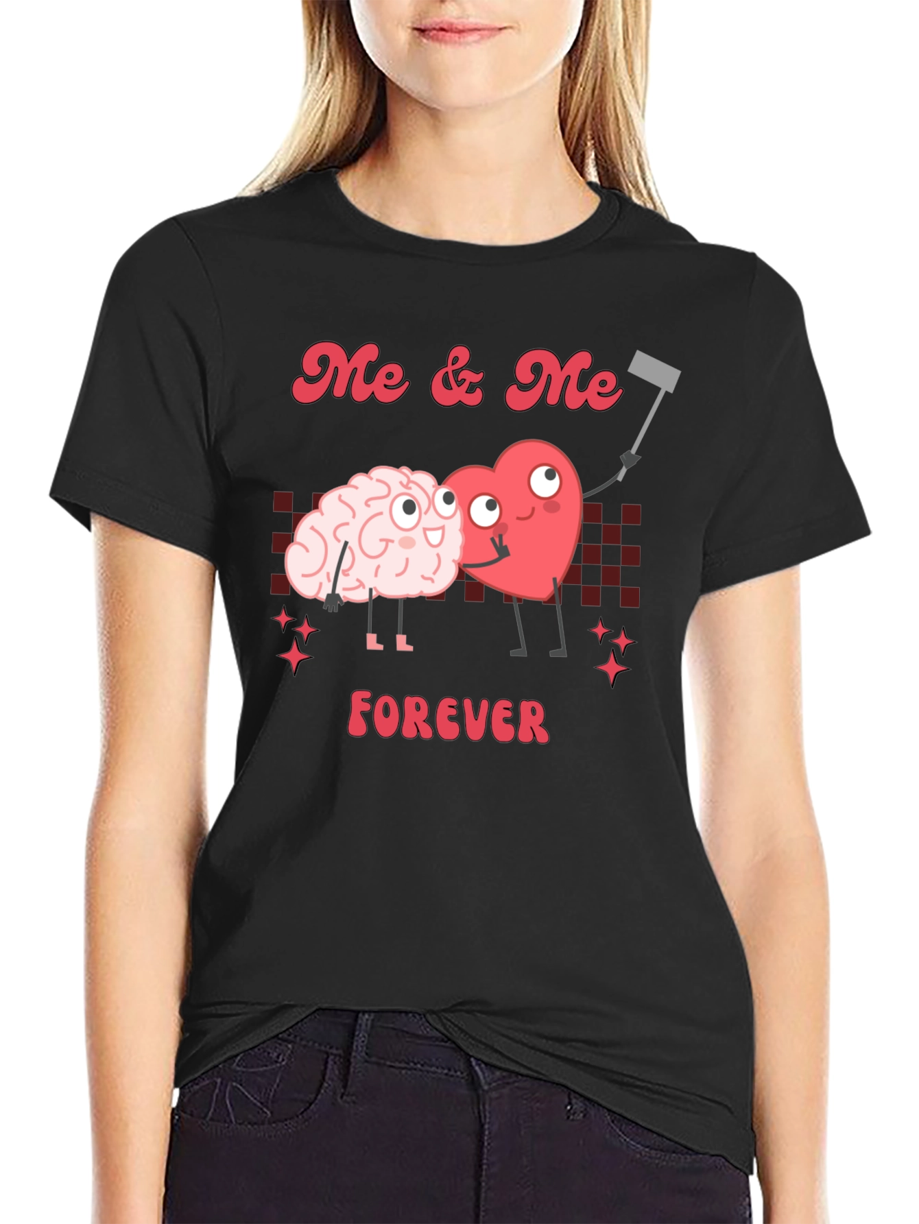 Black Me & Me Forever Graphic T-Shirt - Brain & Heart Love Tee view 2