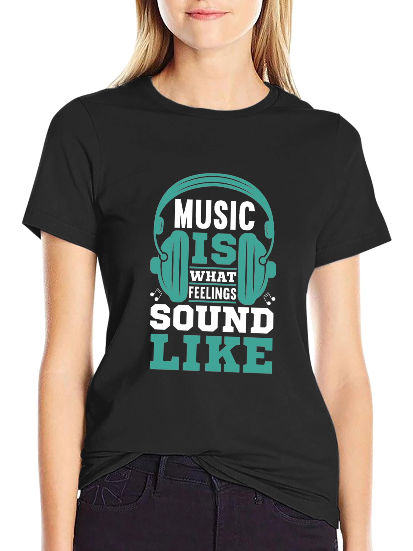 Black Music is What Feelings Sound Like T-Shirt view 2
