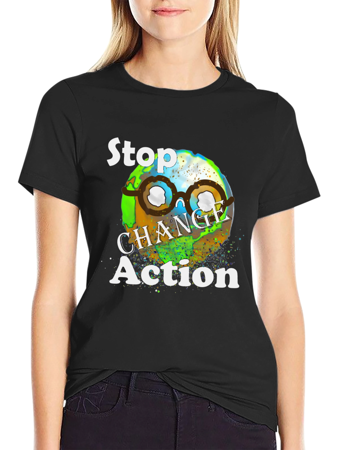 Black Stop Change T-Shirt view 2