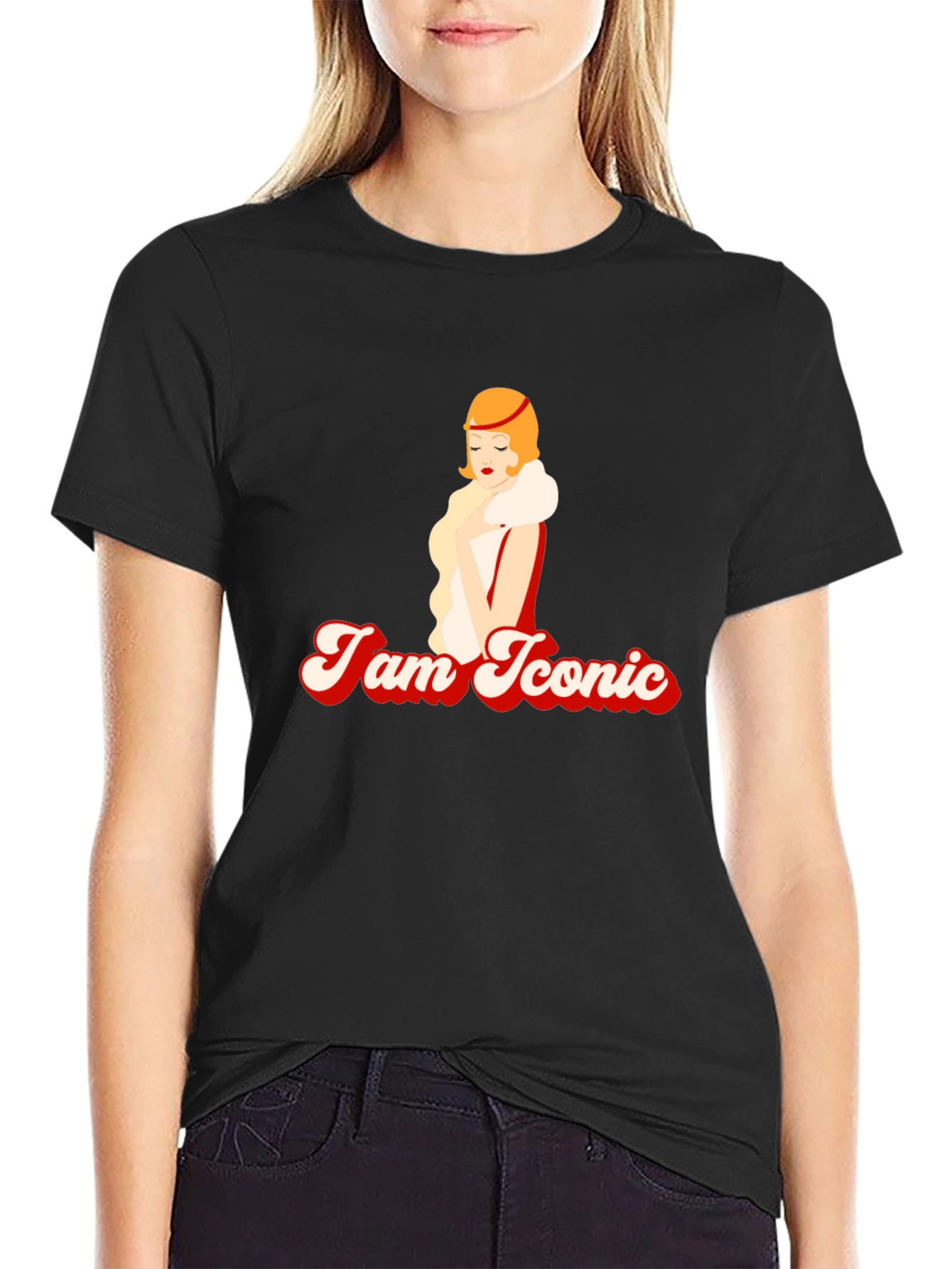 Black I am Iconic T-Shirt view 2
