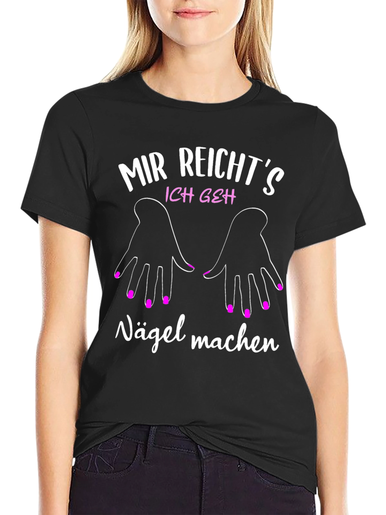Black Mir Reicht's Nagellack T-Shirt view 2