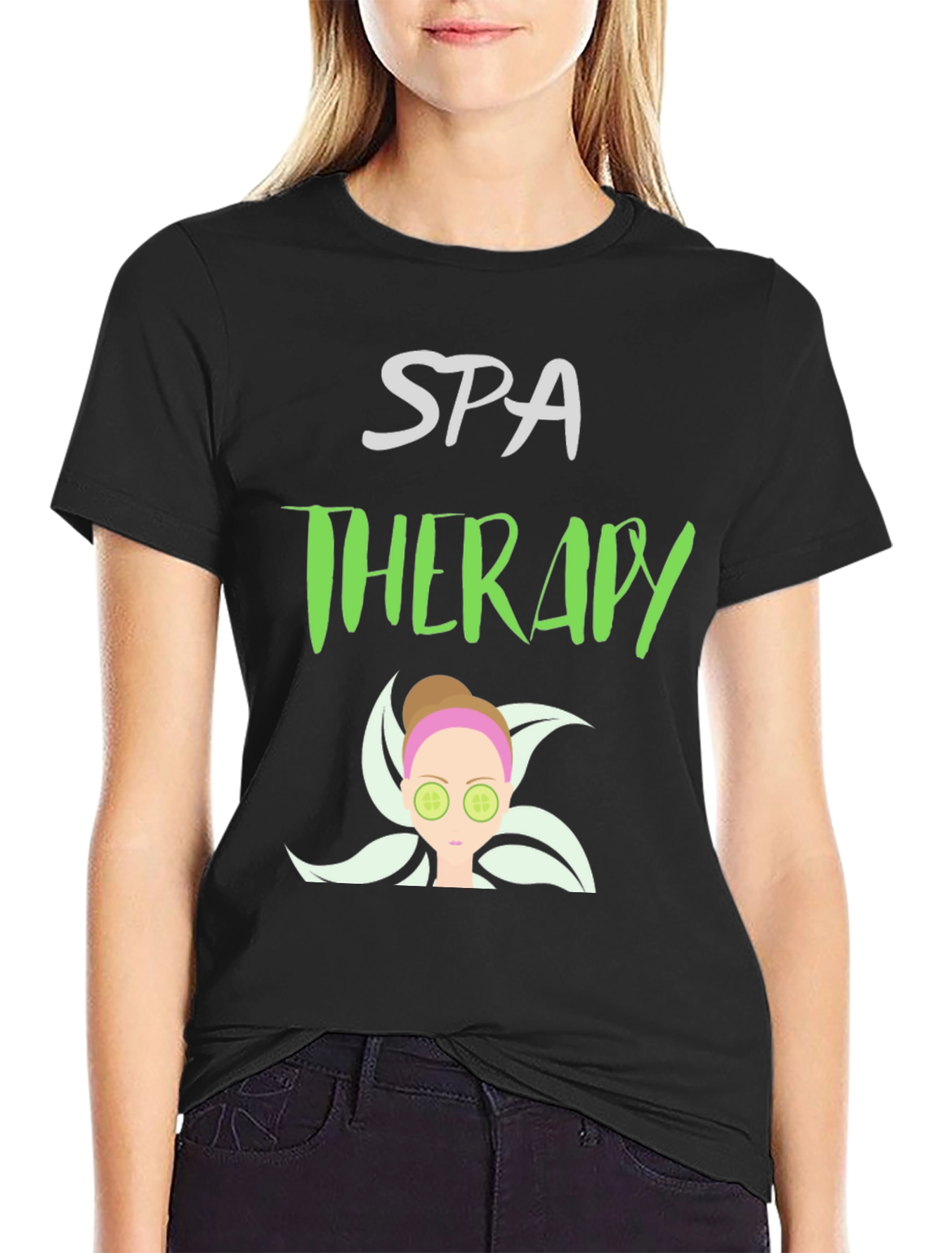 Black Spa Therapy T-Shirt view 2