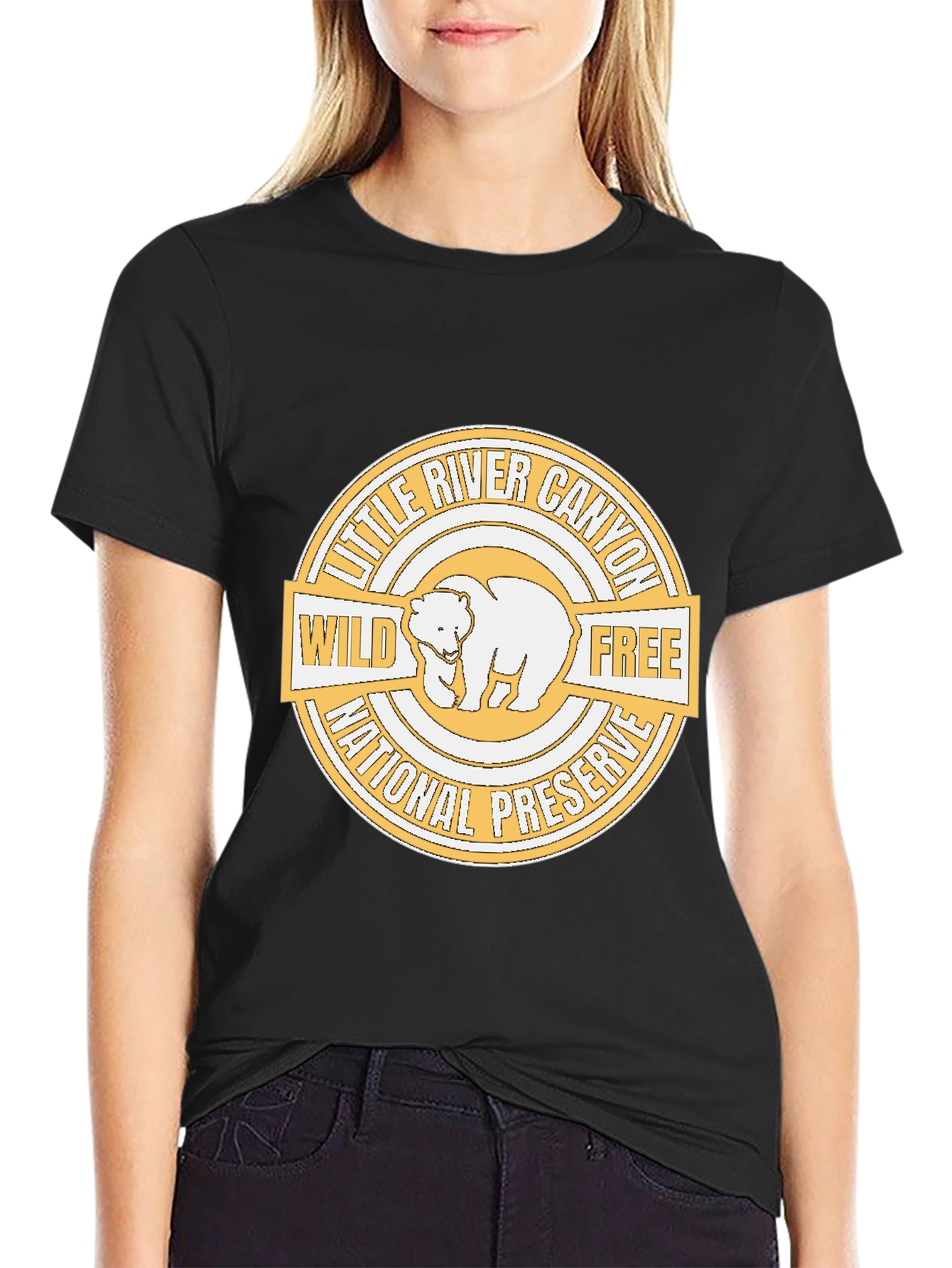 Black Little River Canyon T-Shirt - Wild & Free National Preserve view 2