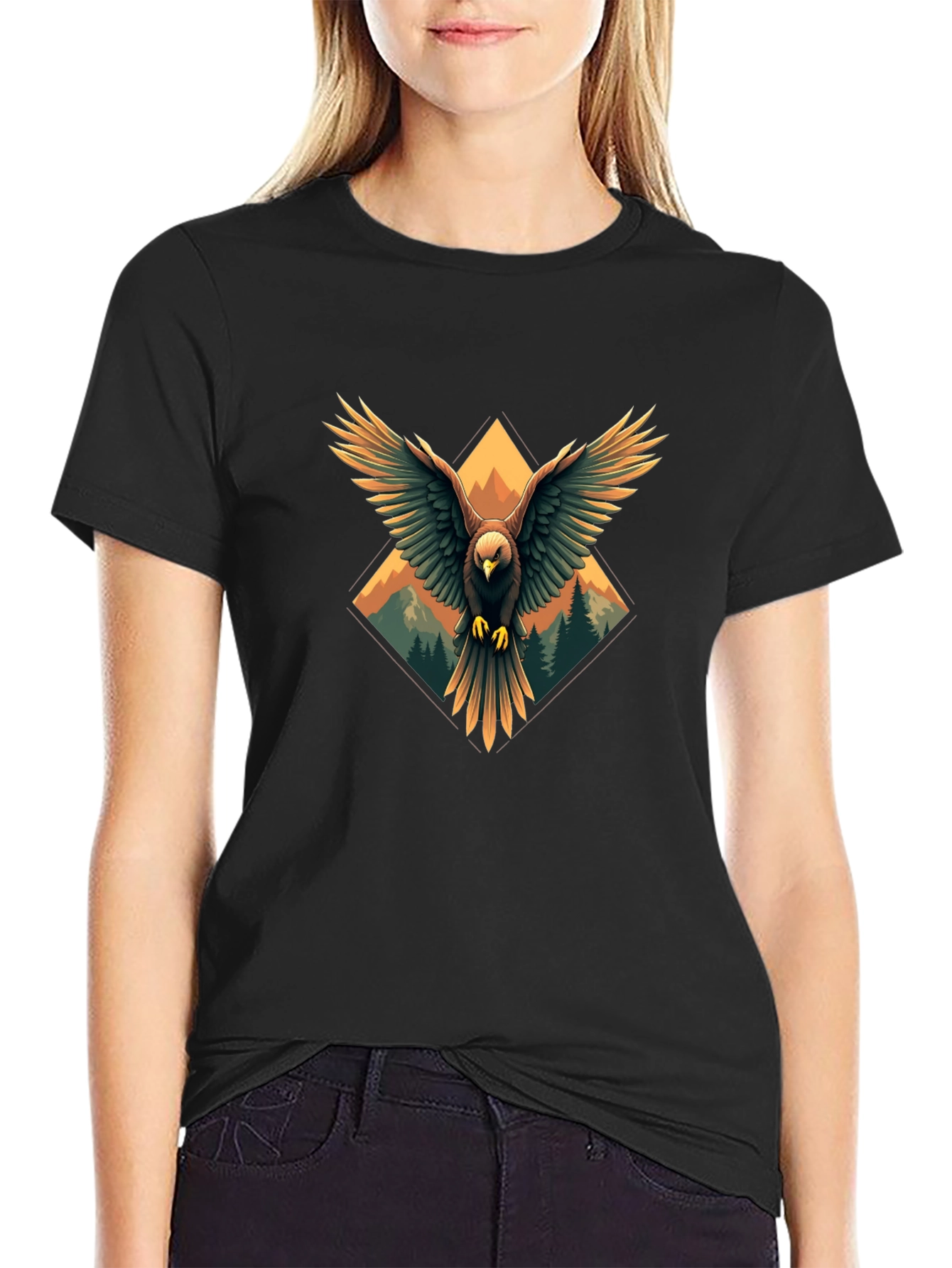 Black Eagle Graphic Tee - Black view 2