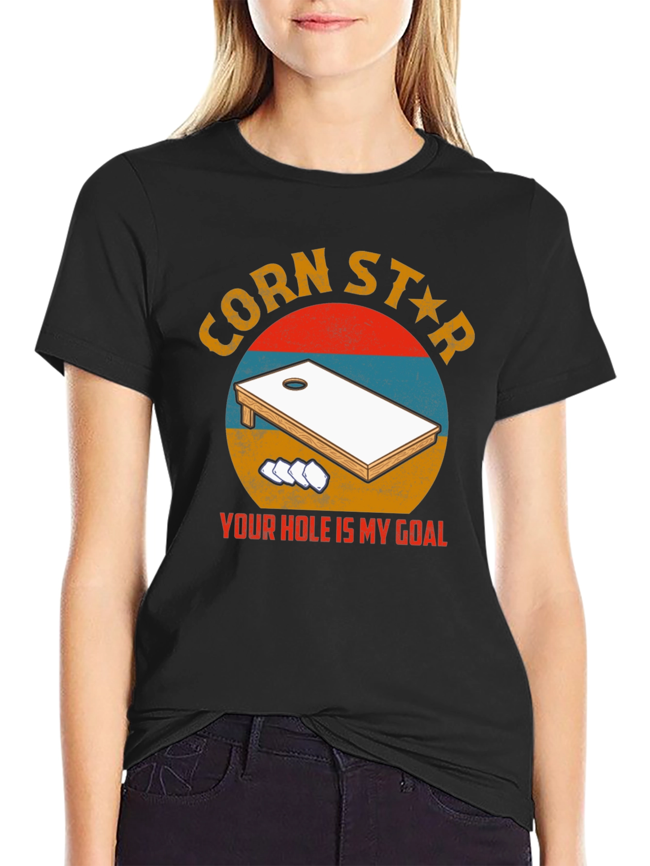 Black Corn Star T-Shirt - Your Hole Is My Goal view 2